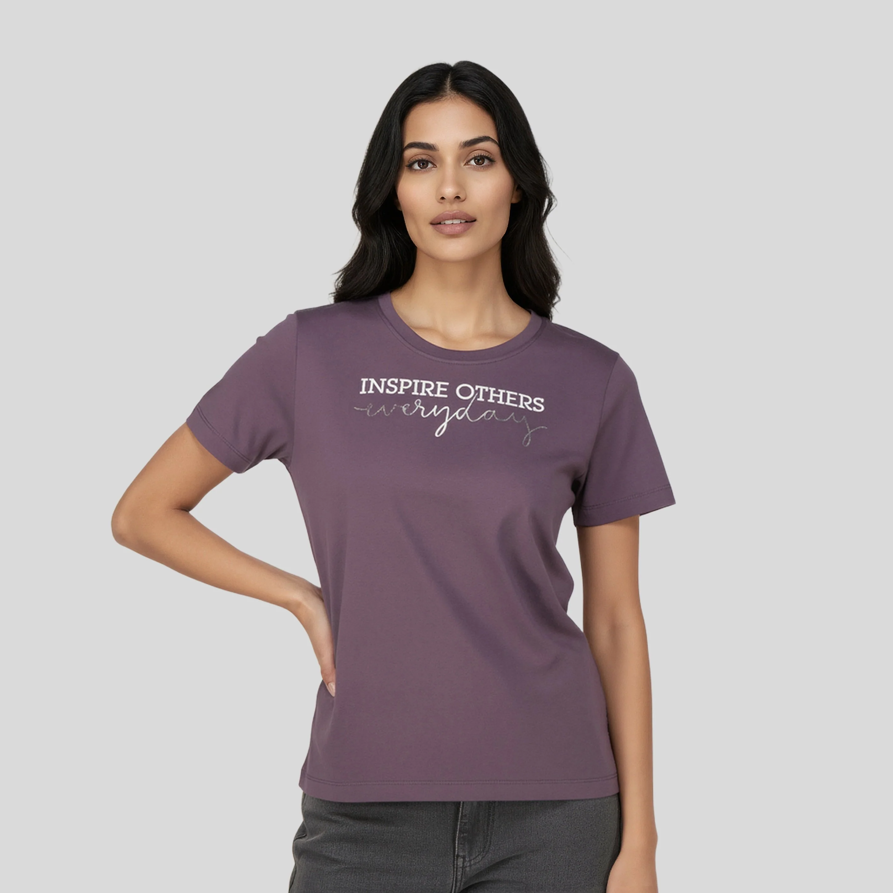 Cotton Crew Neck Graphitee - Image 2