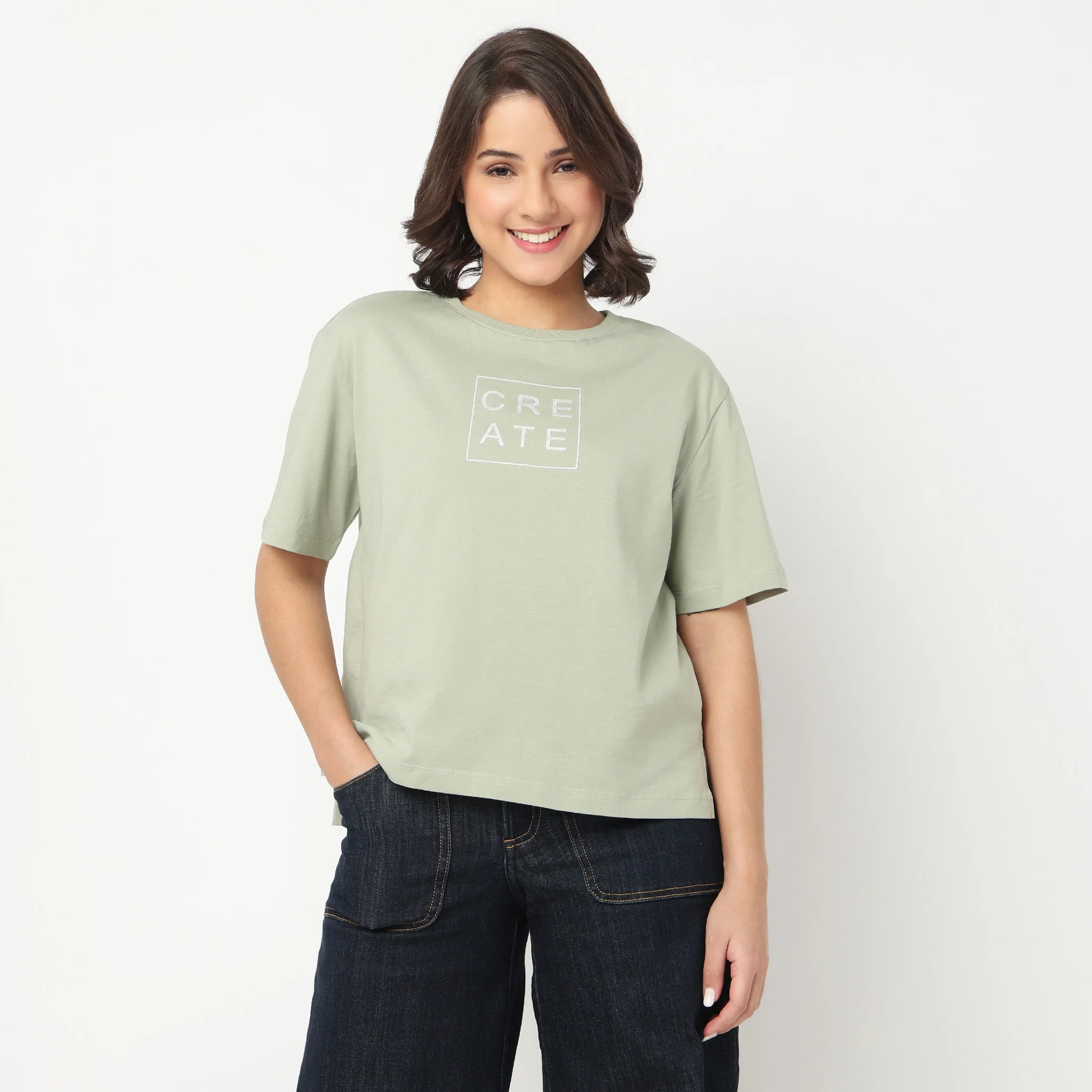 Cotton Crew Neck Graphitee - Image 2