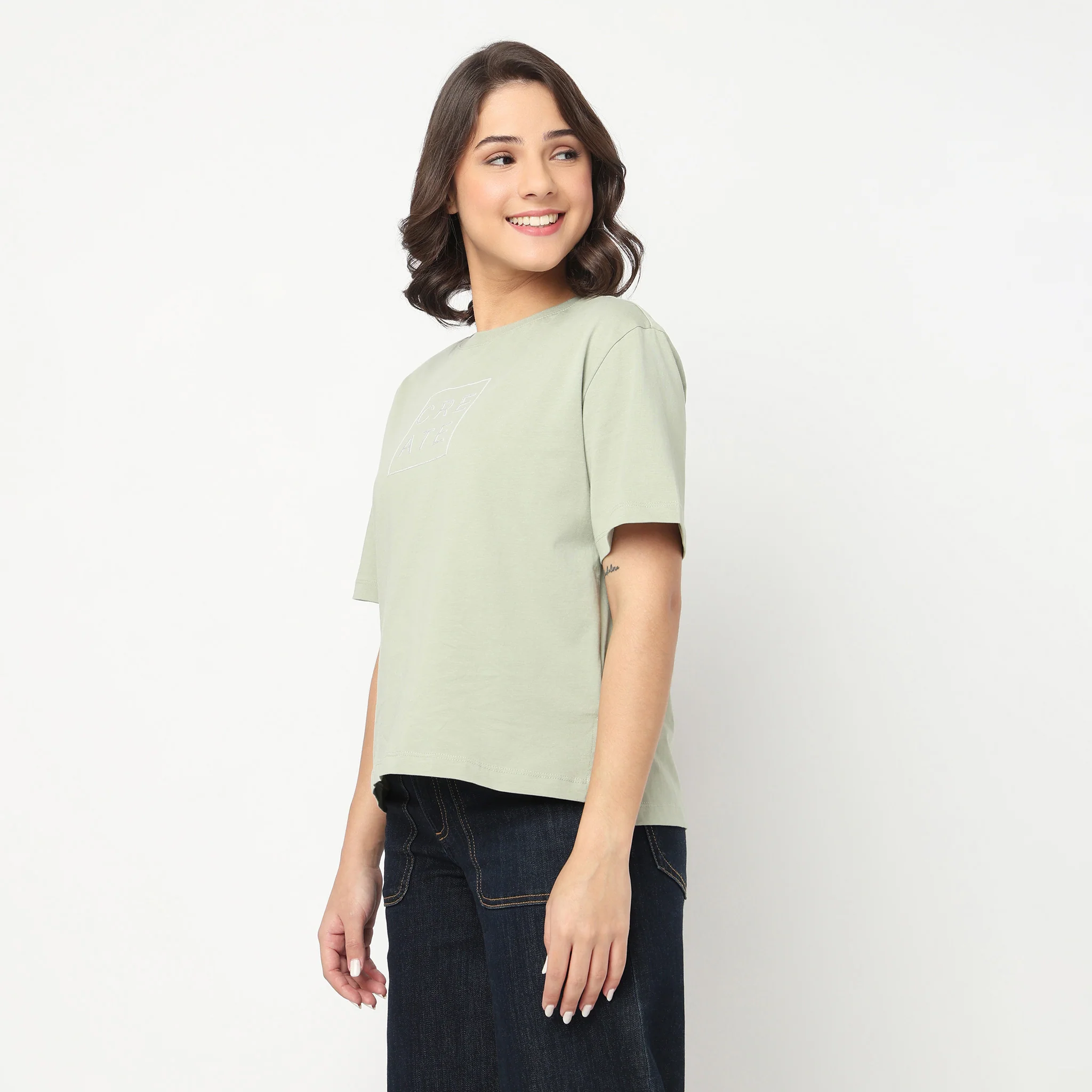 Cotton Crew Neck Graphitee - Image 5