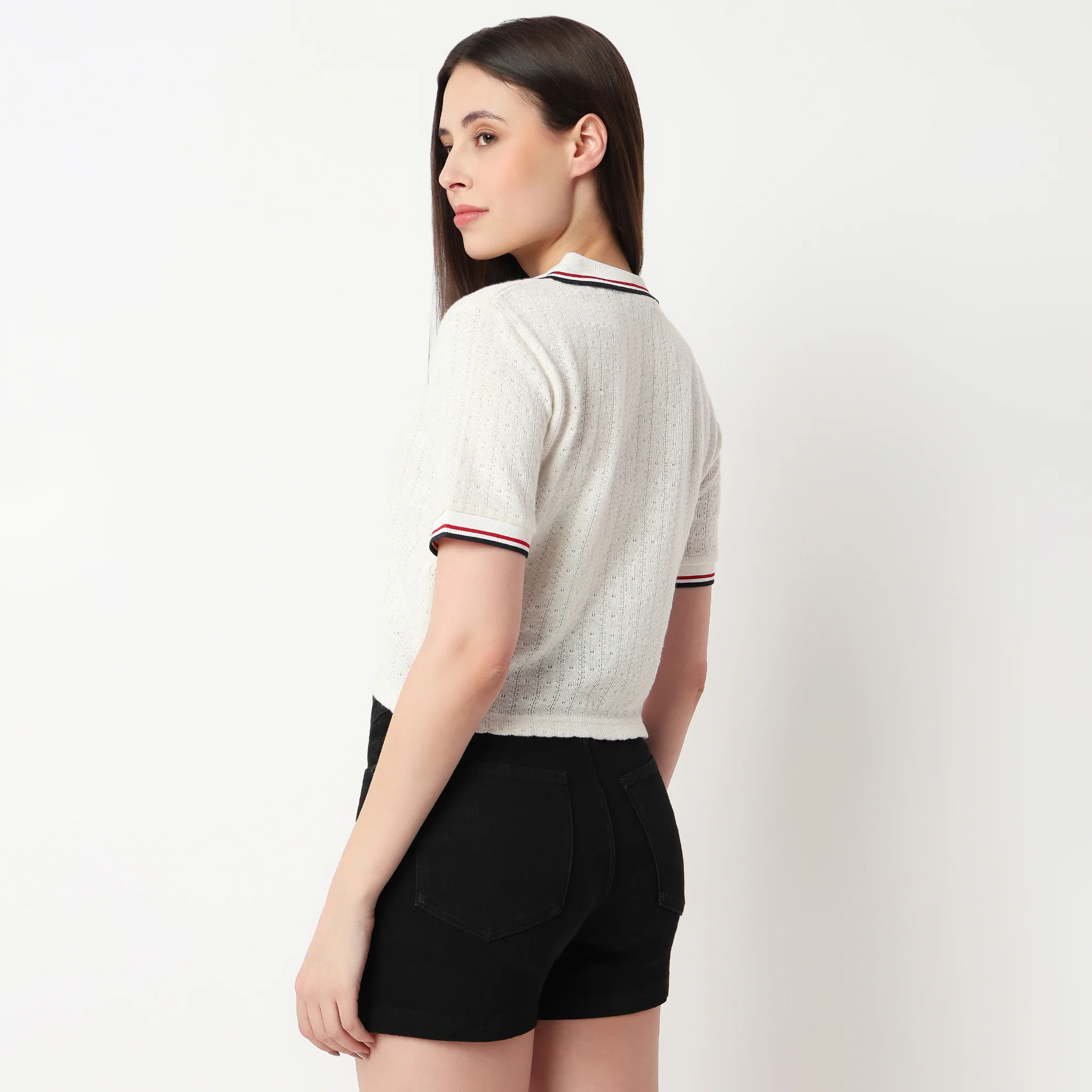 Cotton Crop Polo T-Shirt - Image 3