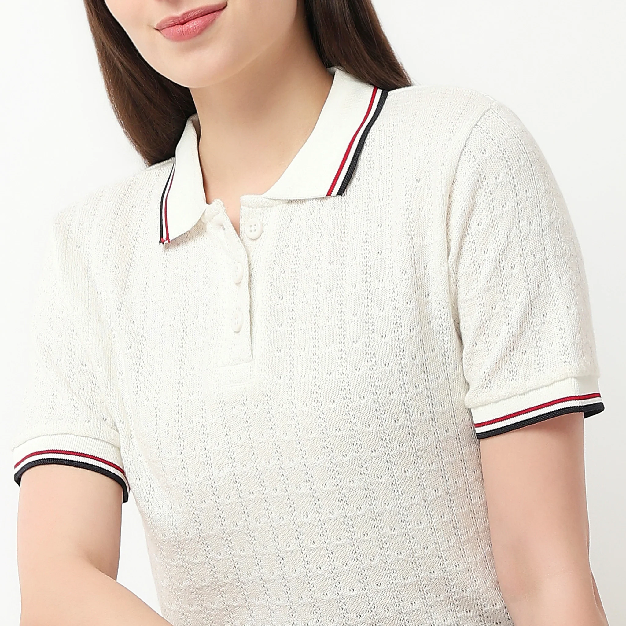 Cotton Crop Polo T-Shirt - Image 4