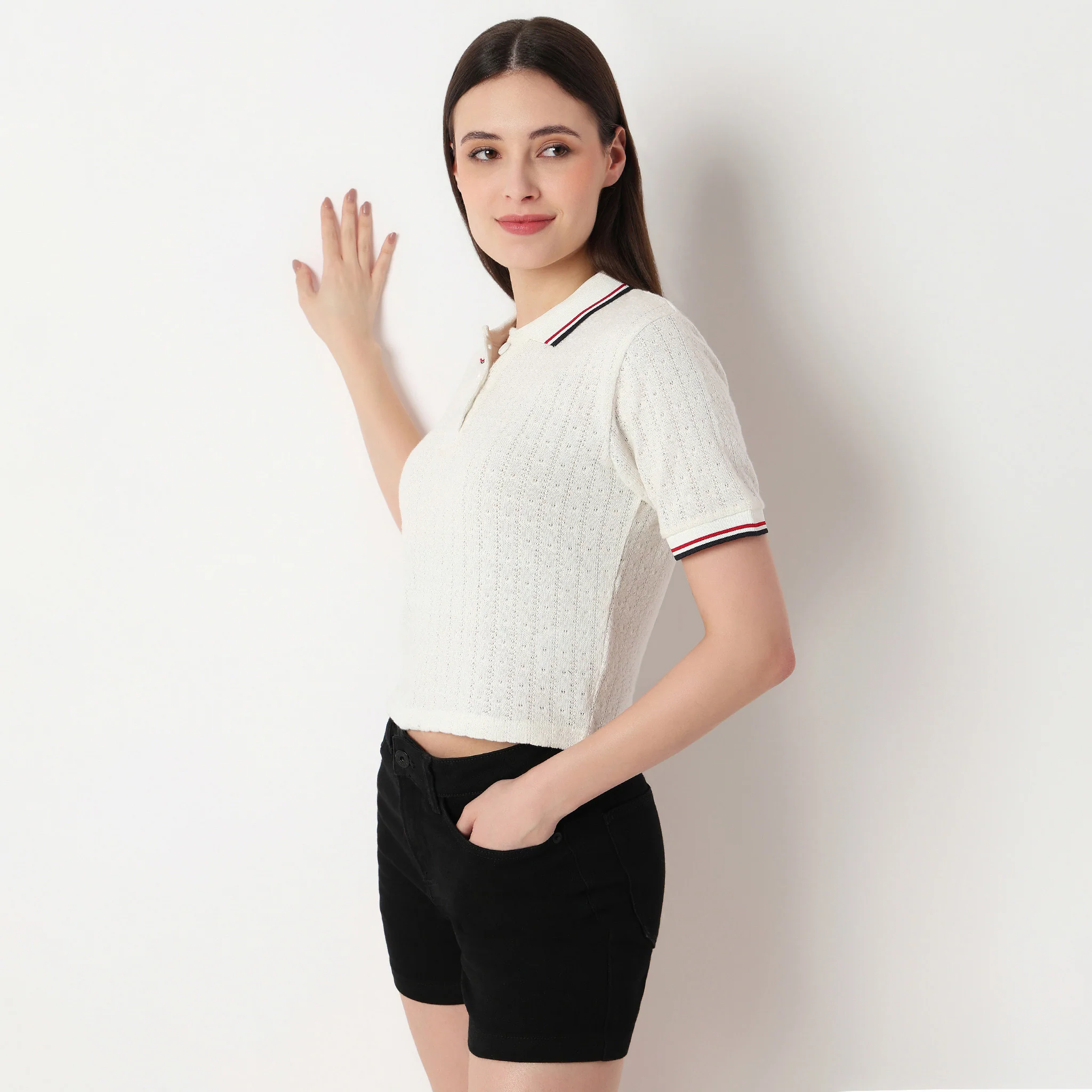 Cotton Crop Polo T-Shirt - Image 5
