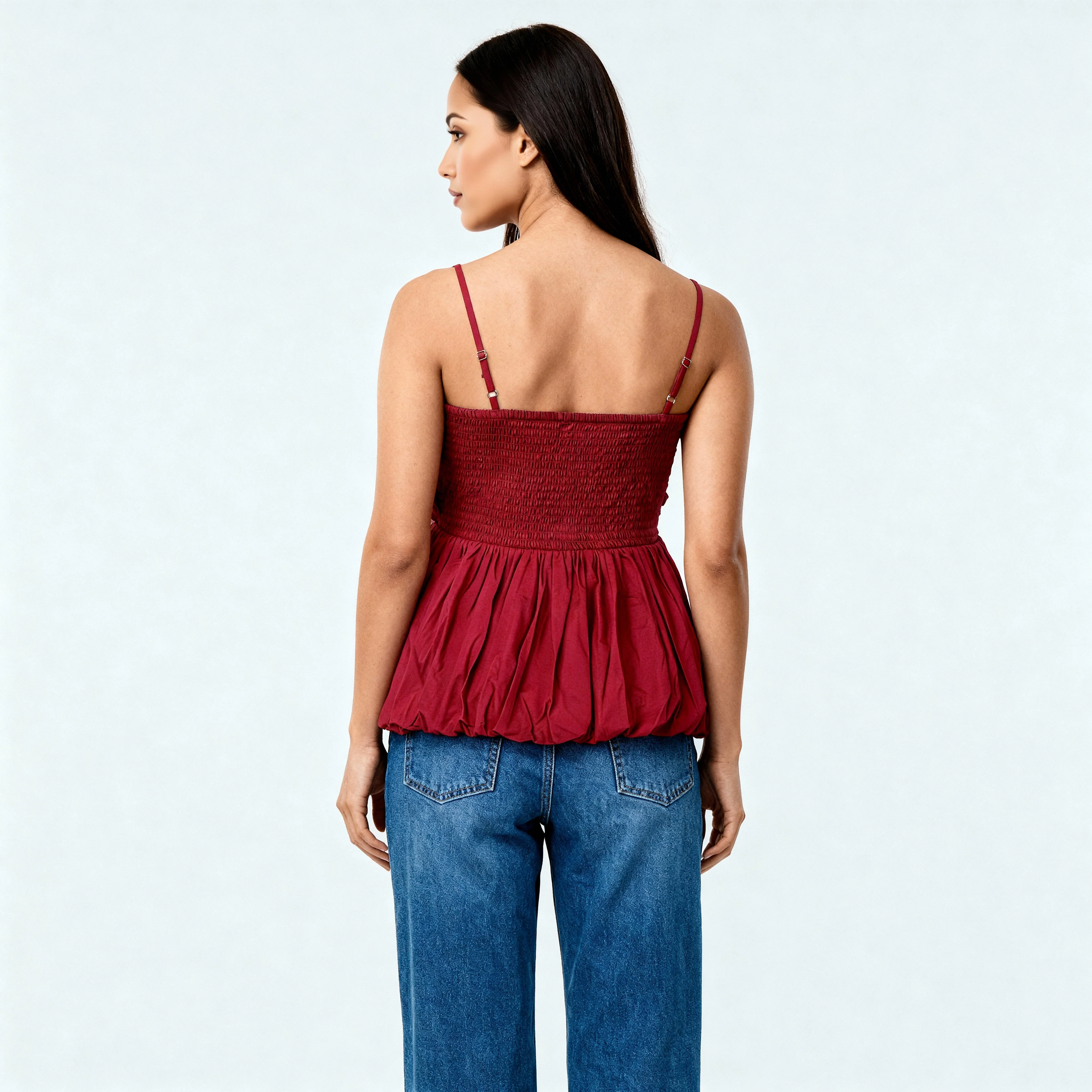 Cotton Cropped Bubble Top - Image 3