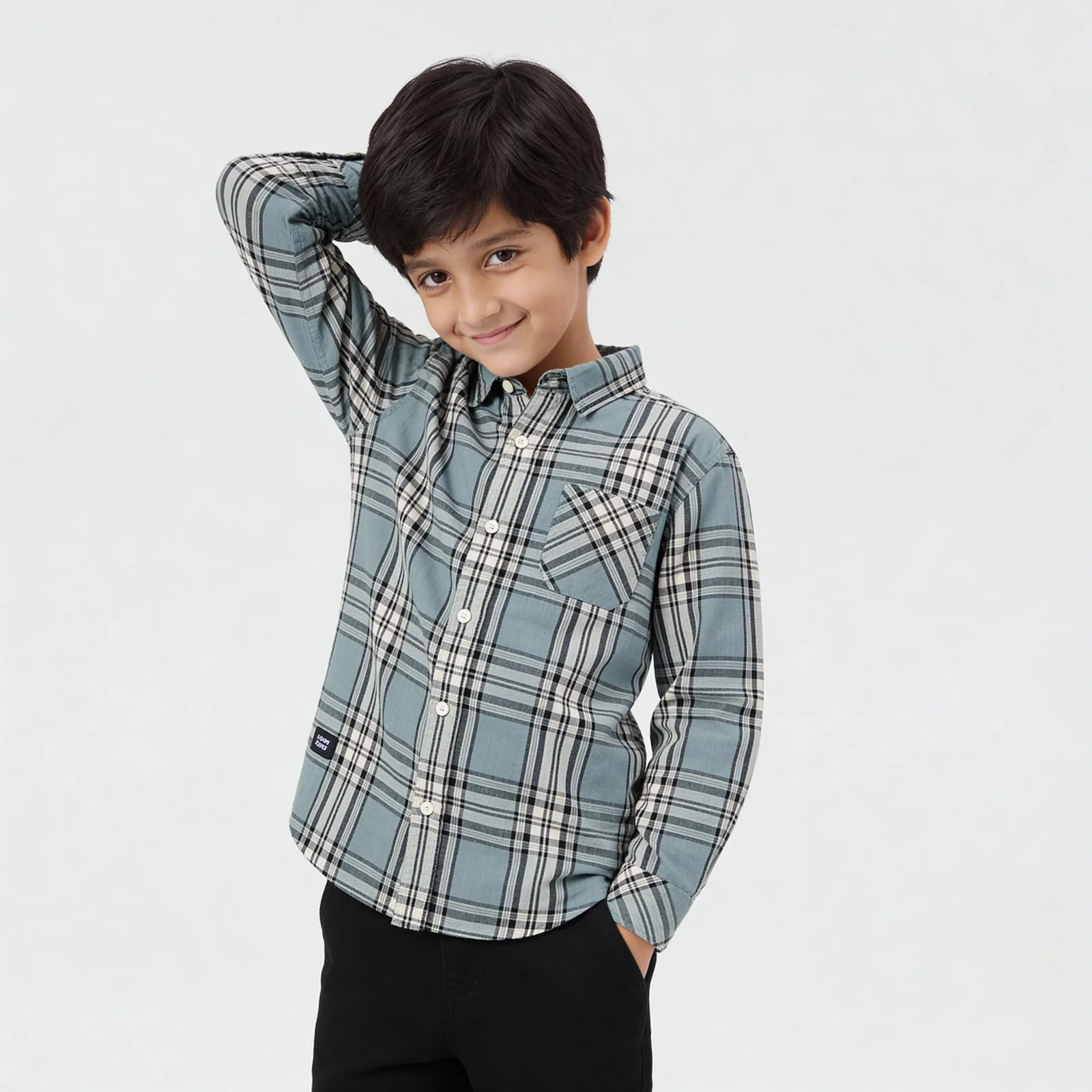Boys Cotton Chekered Shirt - Image 2