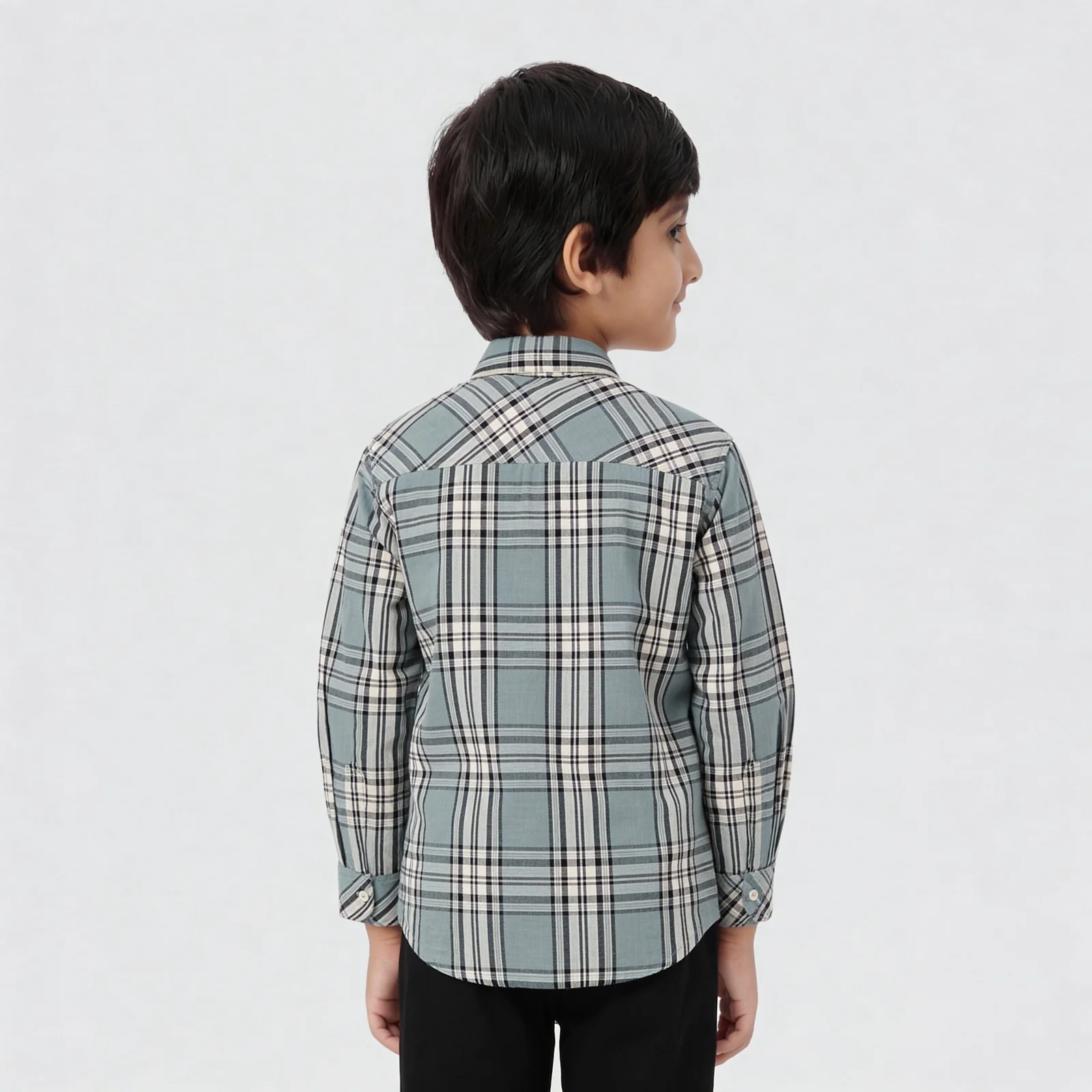 Boys Cotton Chekered Shirt - Image 3