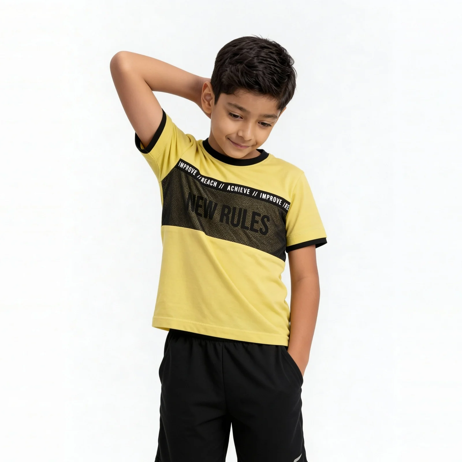 Boys Cotton Cut And Sew Crew Neck T-Shirt - Image 2