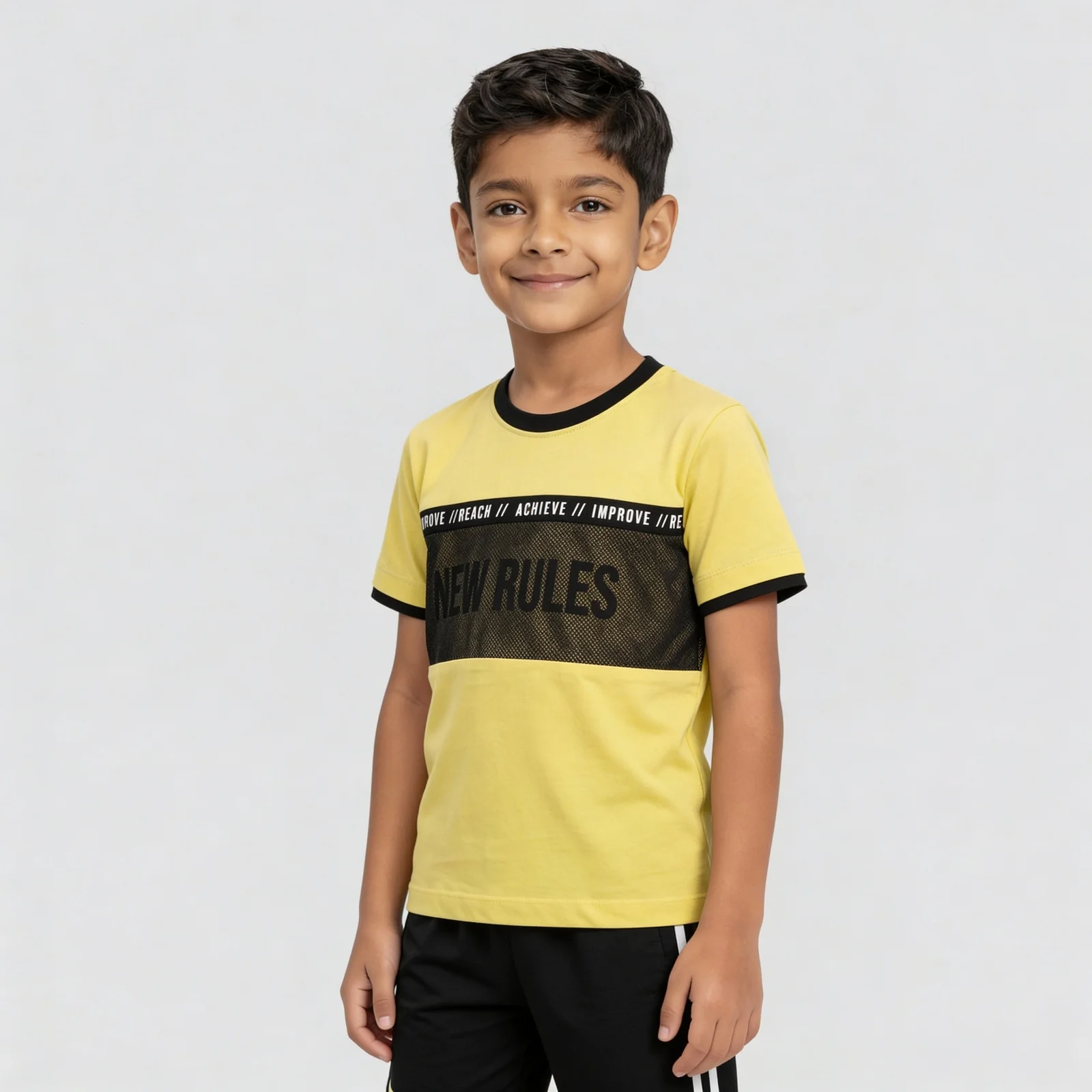 Boys Cotton Cut And Sew Crew Neck T-Shirt - Image 5