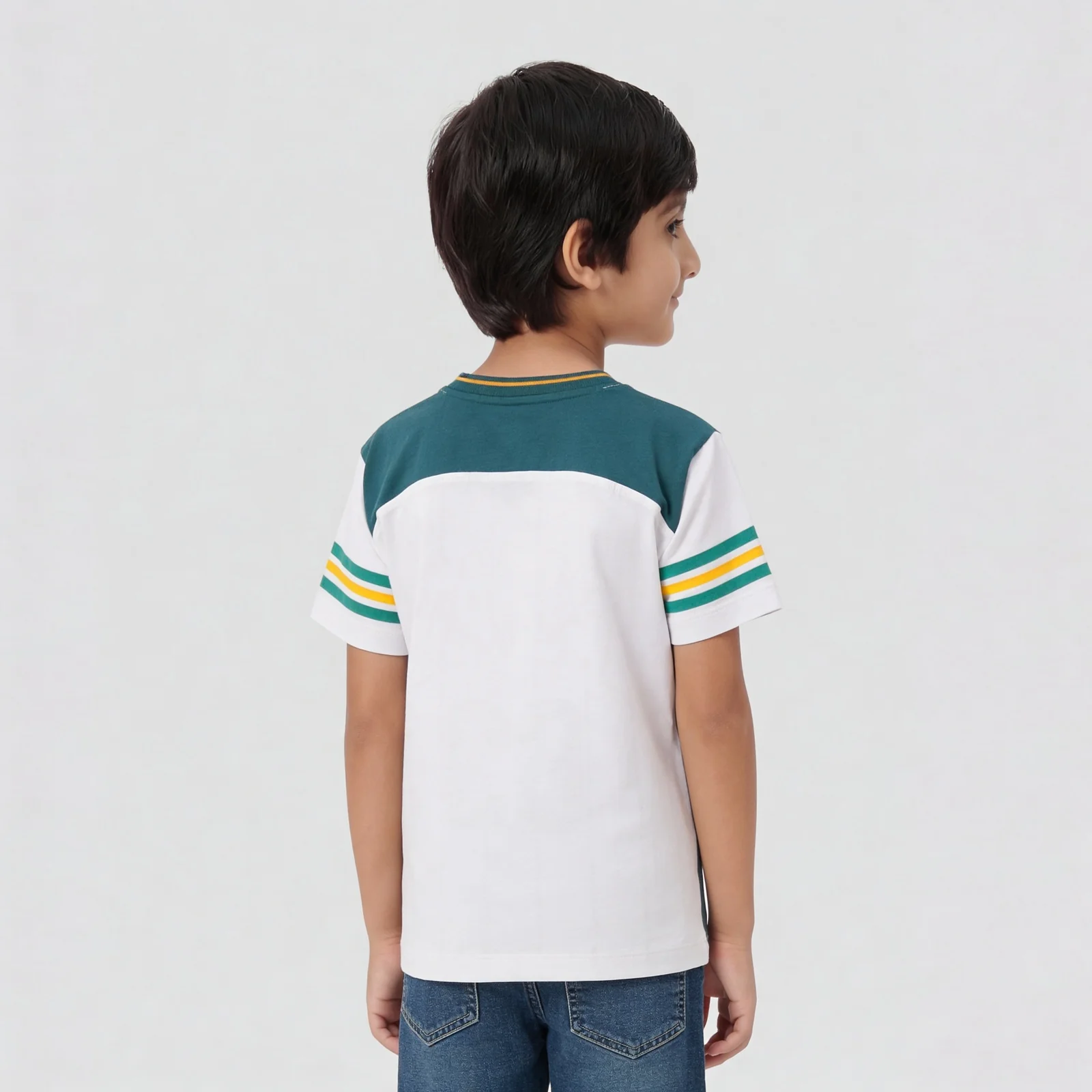 Boys Cotton Cut And Sew Crew Neck T-Shirt - Image 3