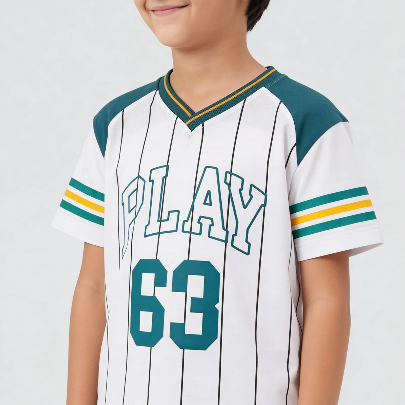 Boys Cotton Cut And Sew Crew Neck T-Shirt - Image 4