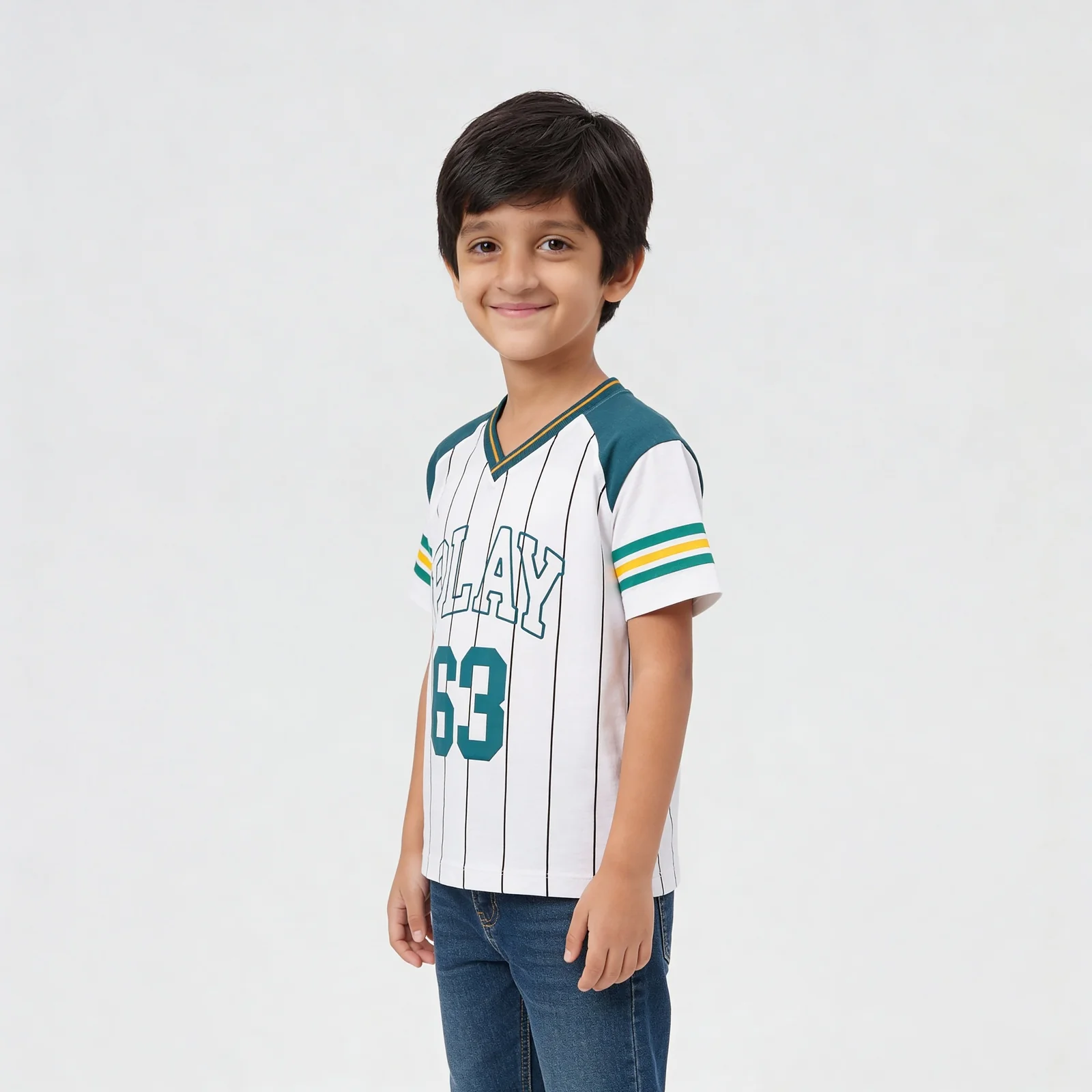 Boys Cotton Cut And Sew Crew Neck T-Shirt - Image 5