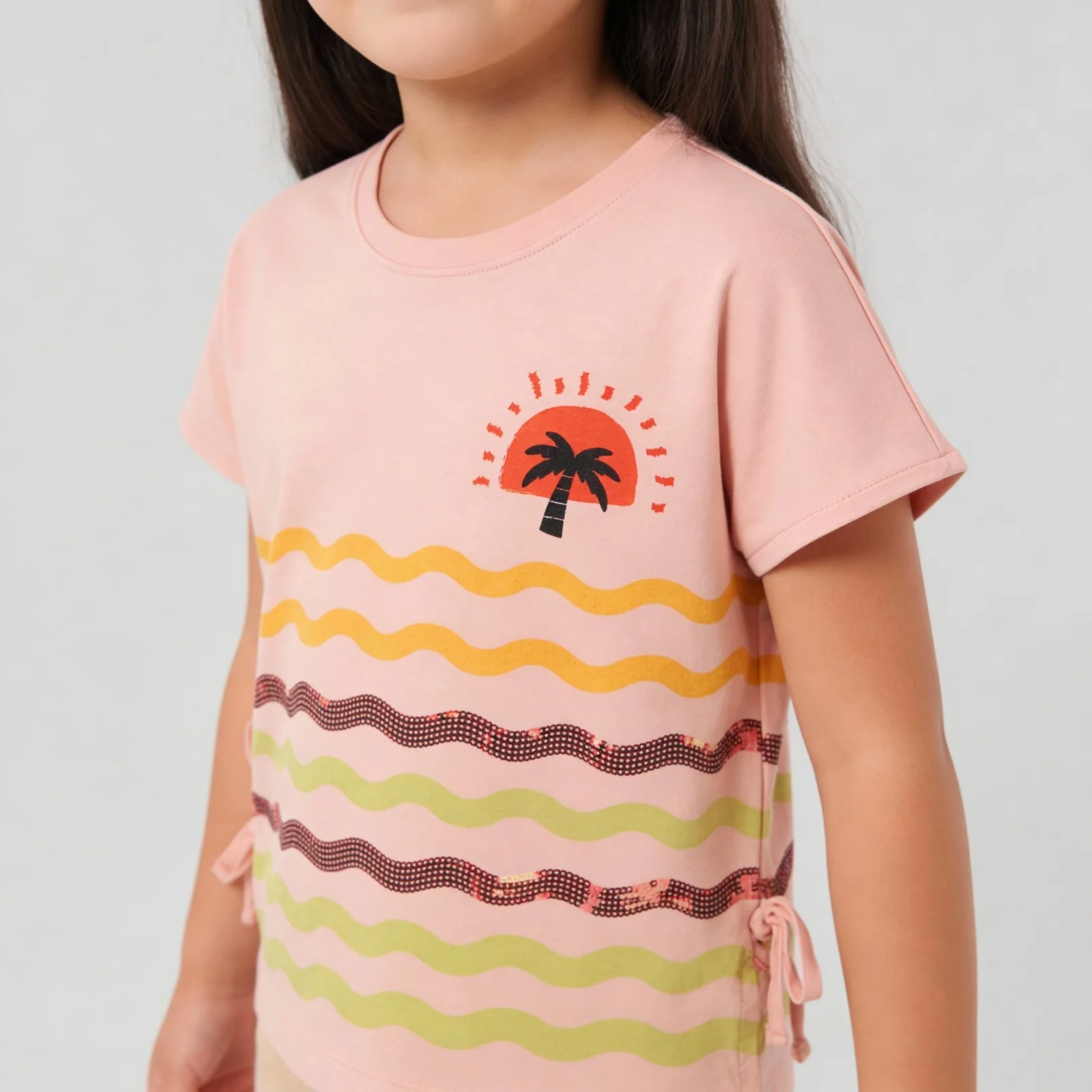 Girls Crew Neck Embellished T-Shirt - Image 3