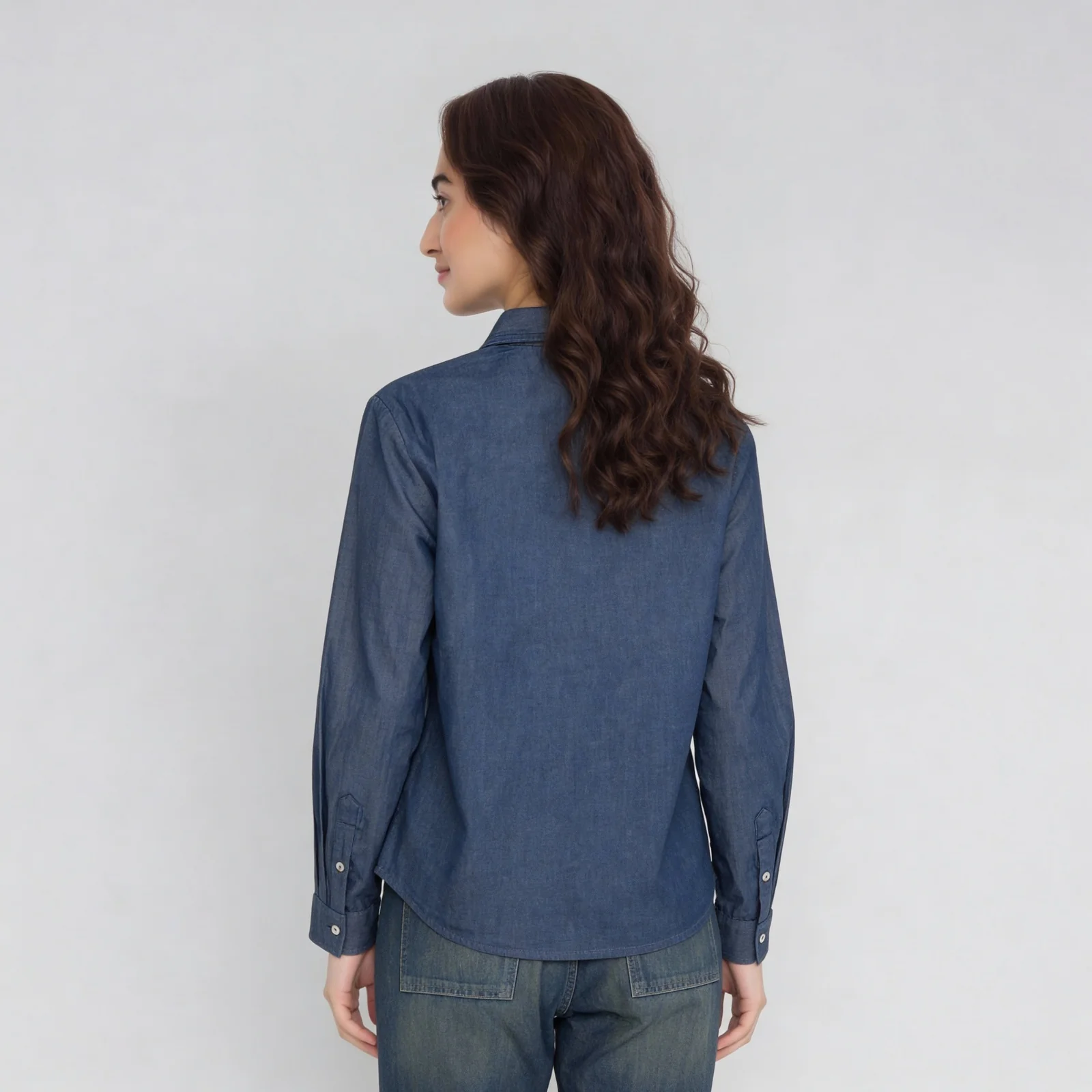 Cotton Embroidered Full Sleeve Shirt - Image 3