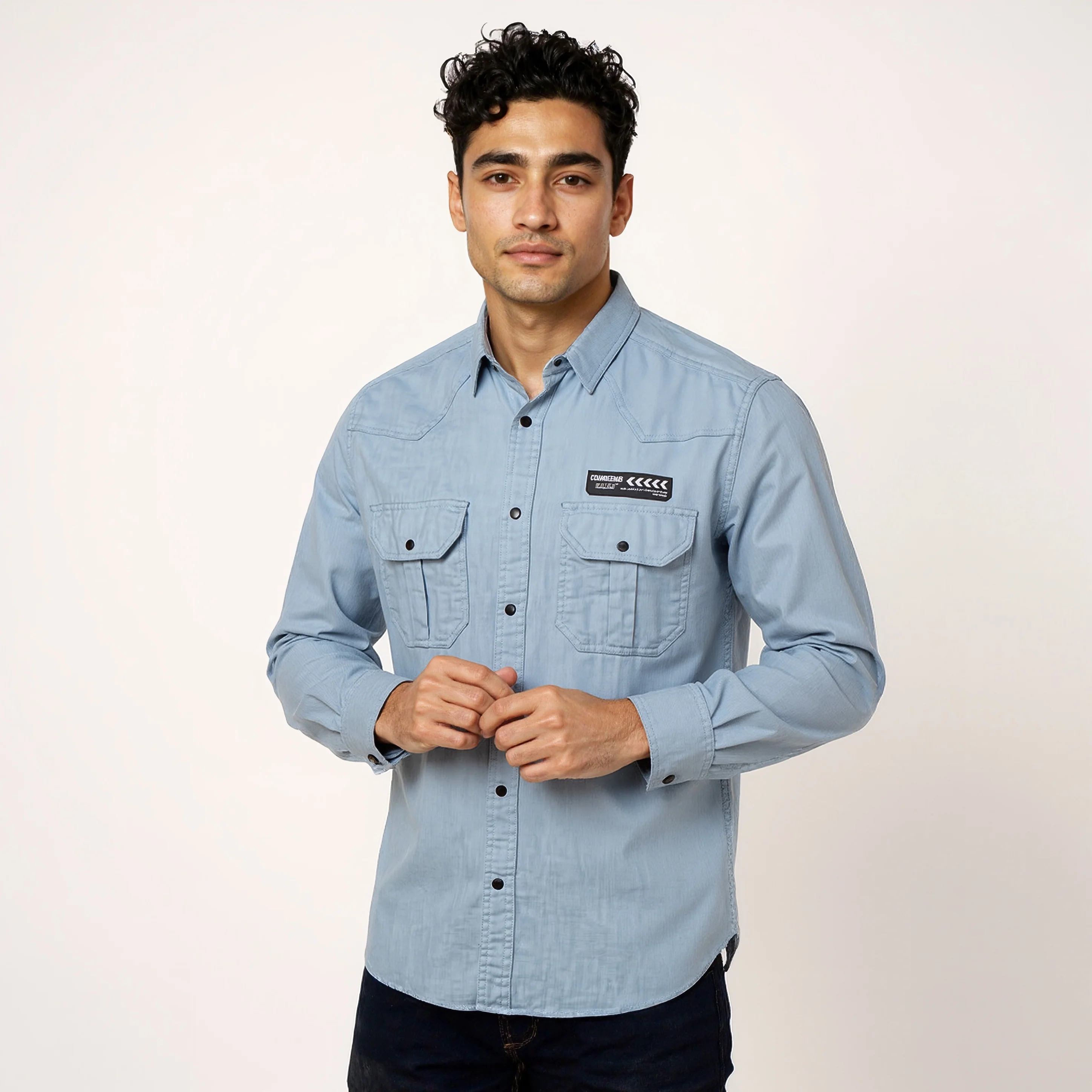 Cotton Double Pocket Alpha Shirt - Image 2