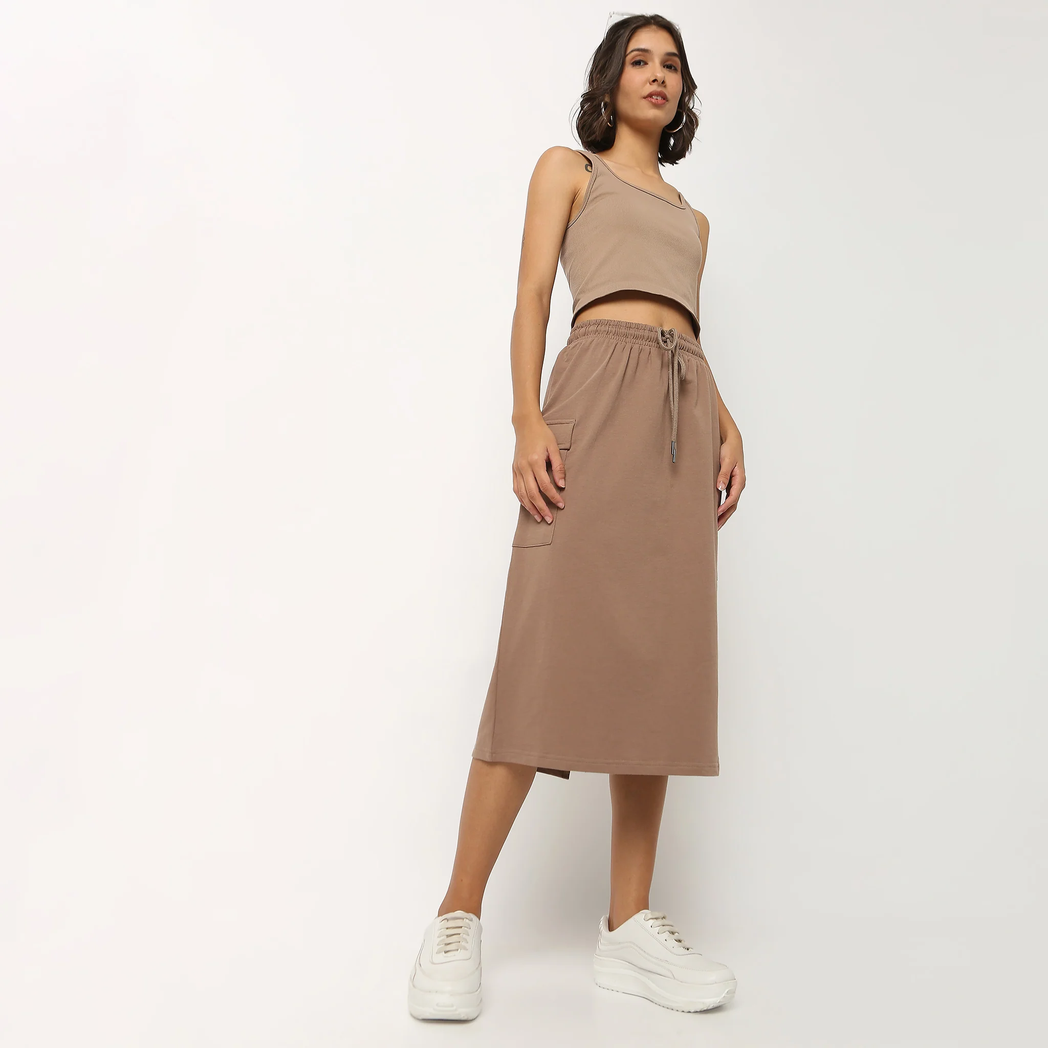 Cotton Straight Skirt