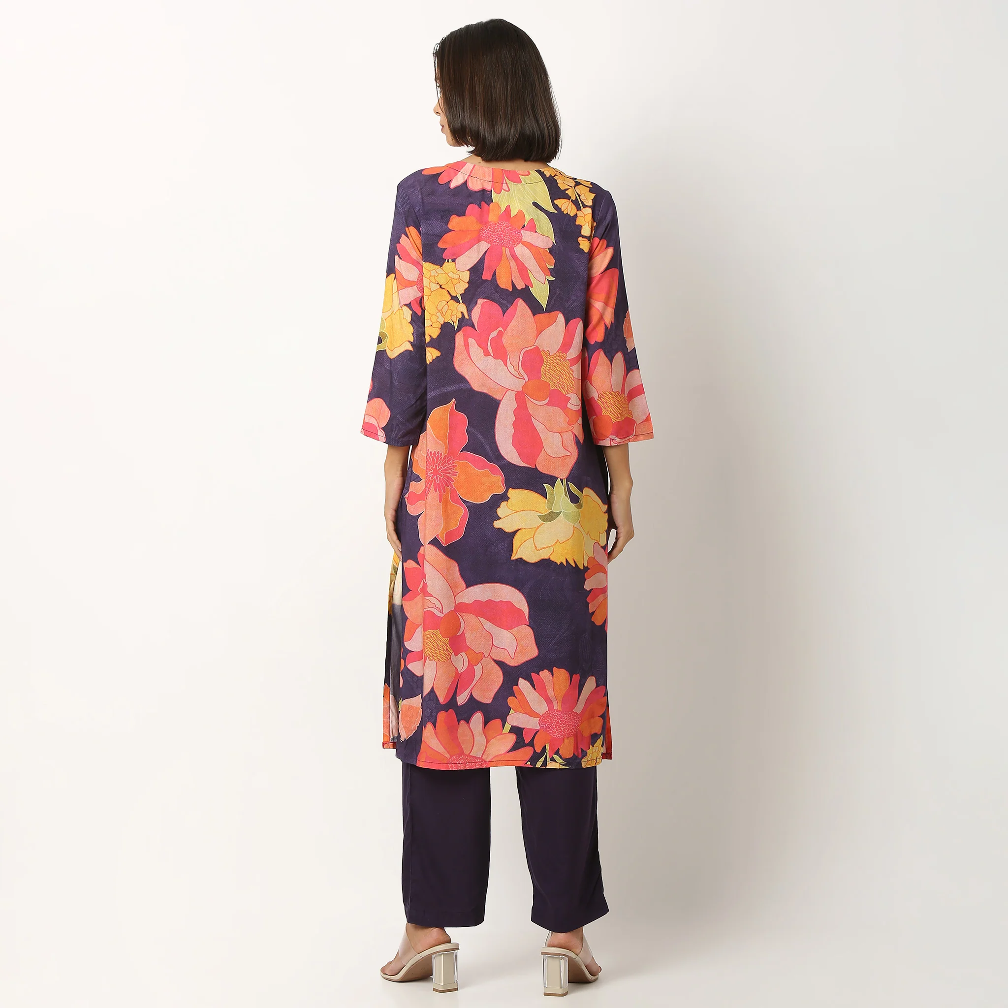 Cotton Printed Kurta With Pant Set - Image 3