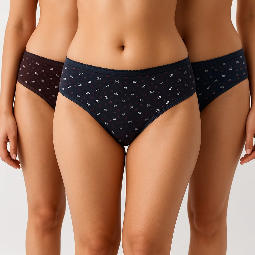 Cotton Printed Bikini Panties - Pack of 3 - Image 7