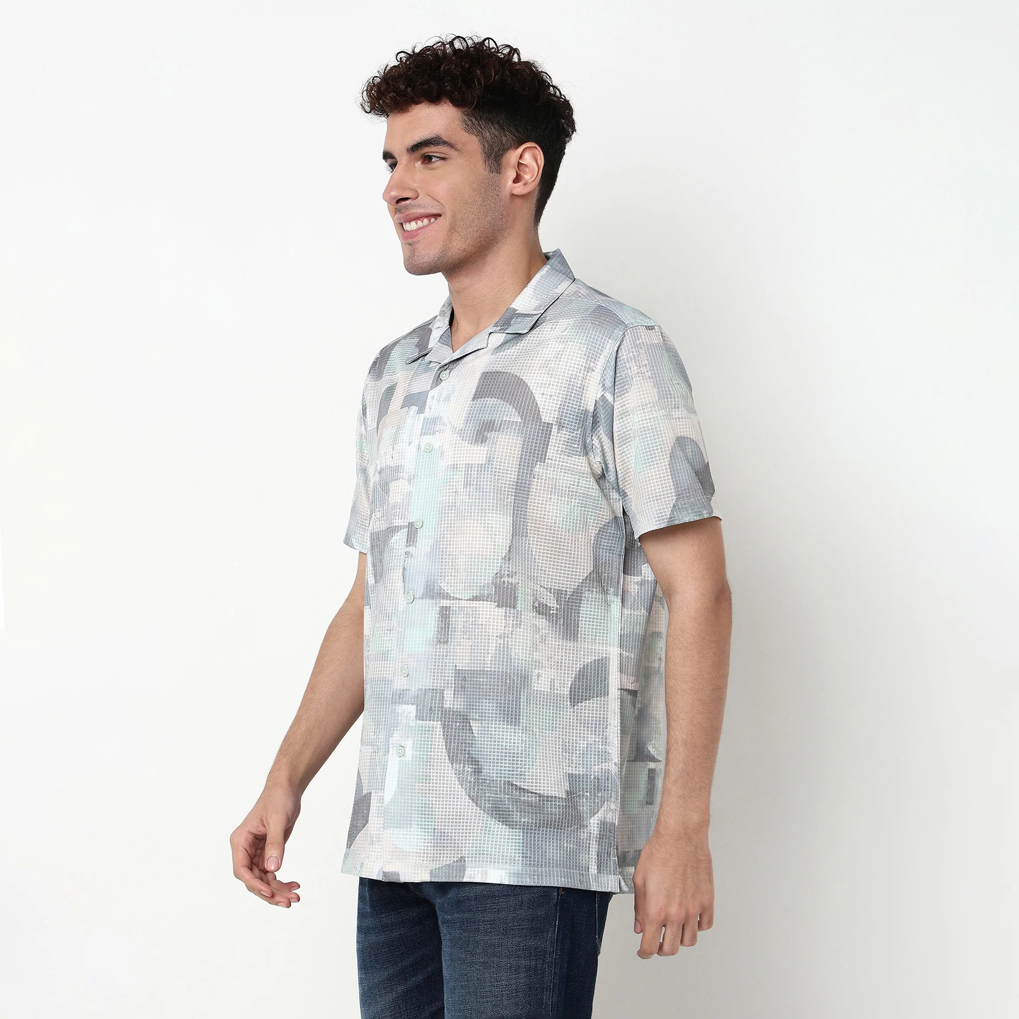 Knitted Cotton Printed Shirt - Image 10