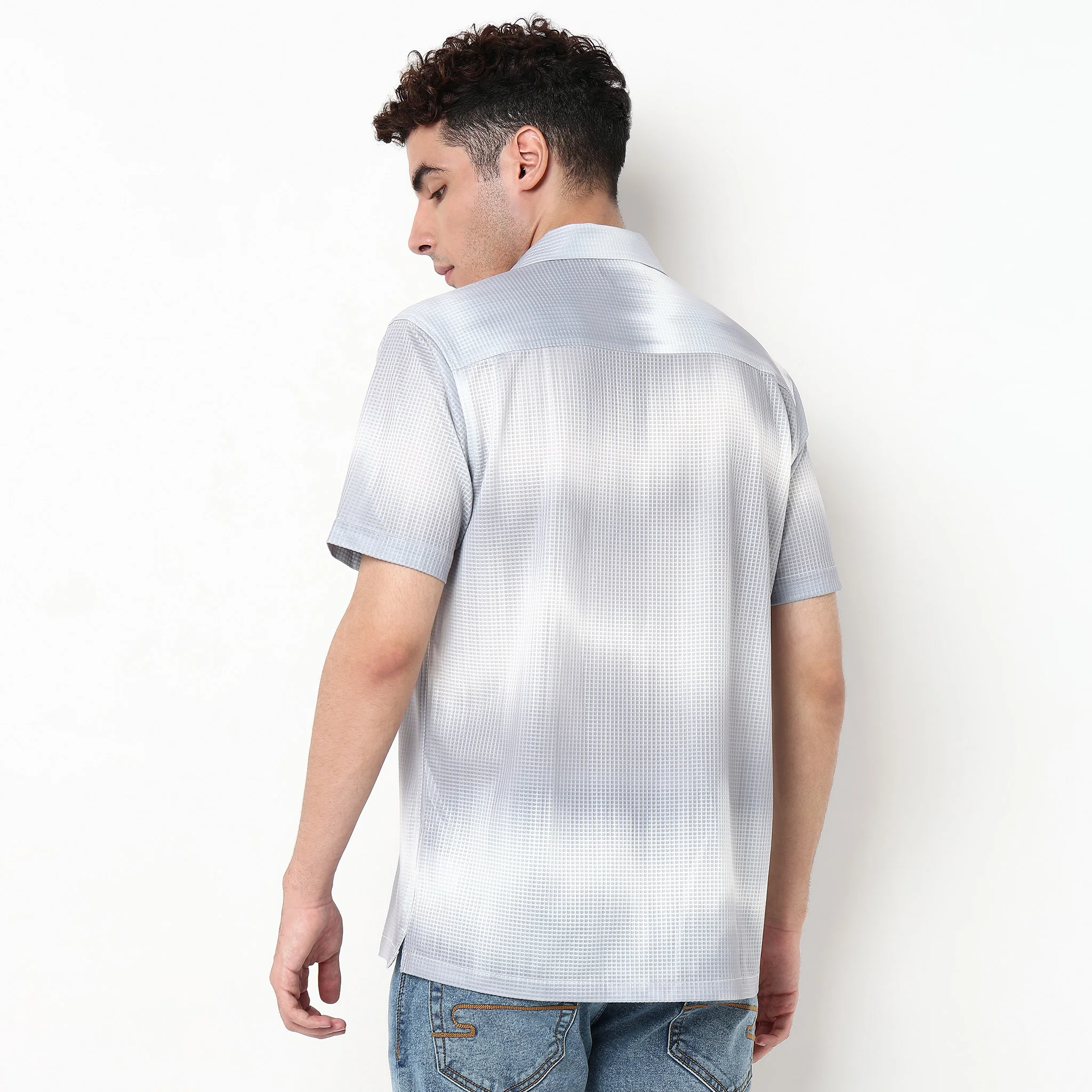 Knitted Cotton Printed Shirt - Image 3