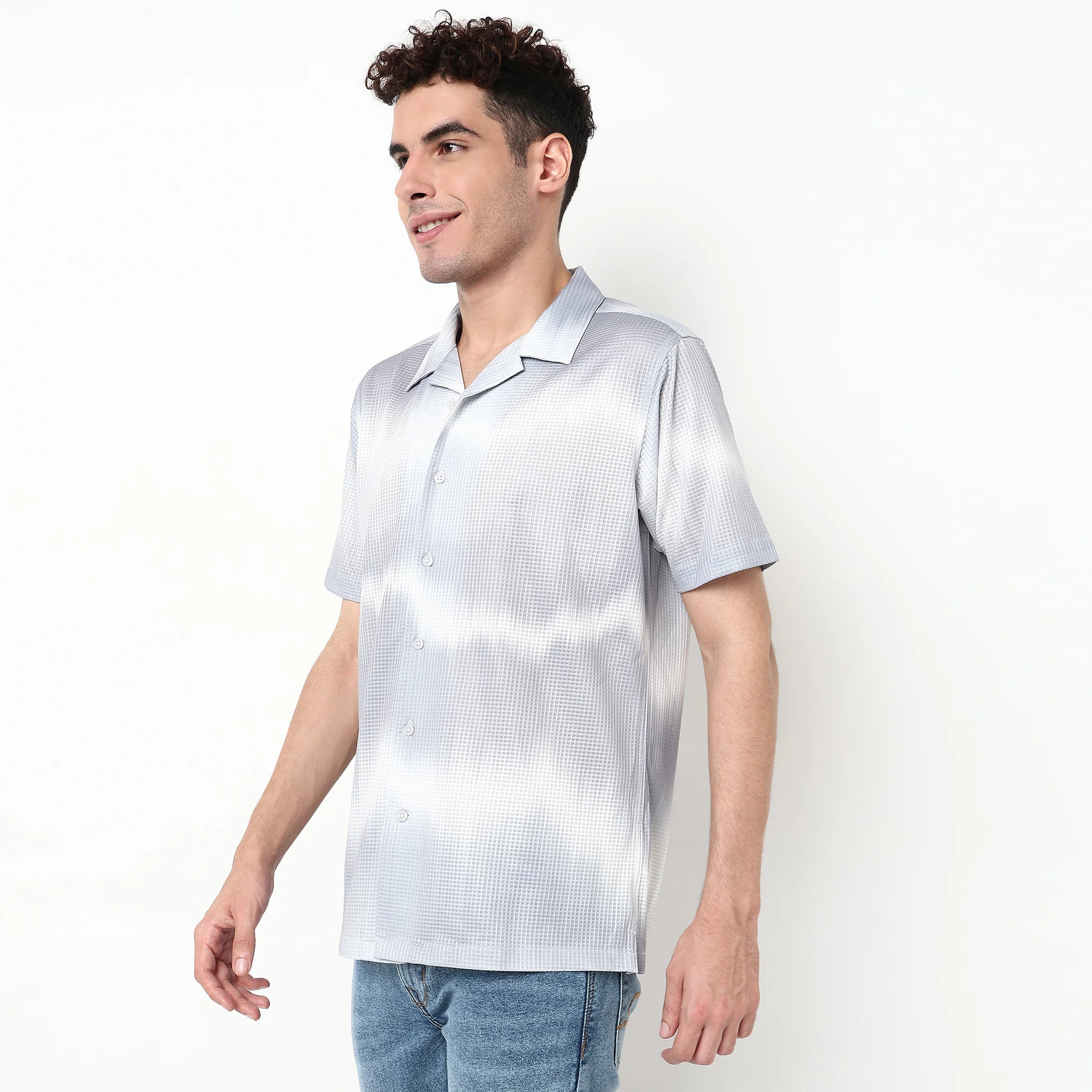 Knitted Cotton Printed Shirt - Image 5