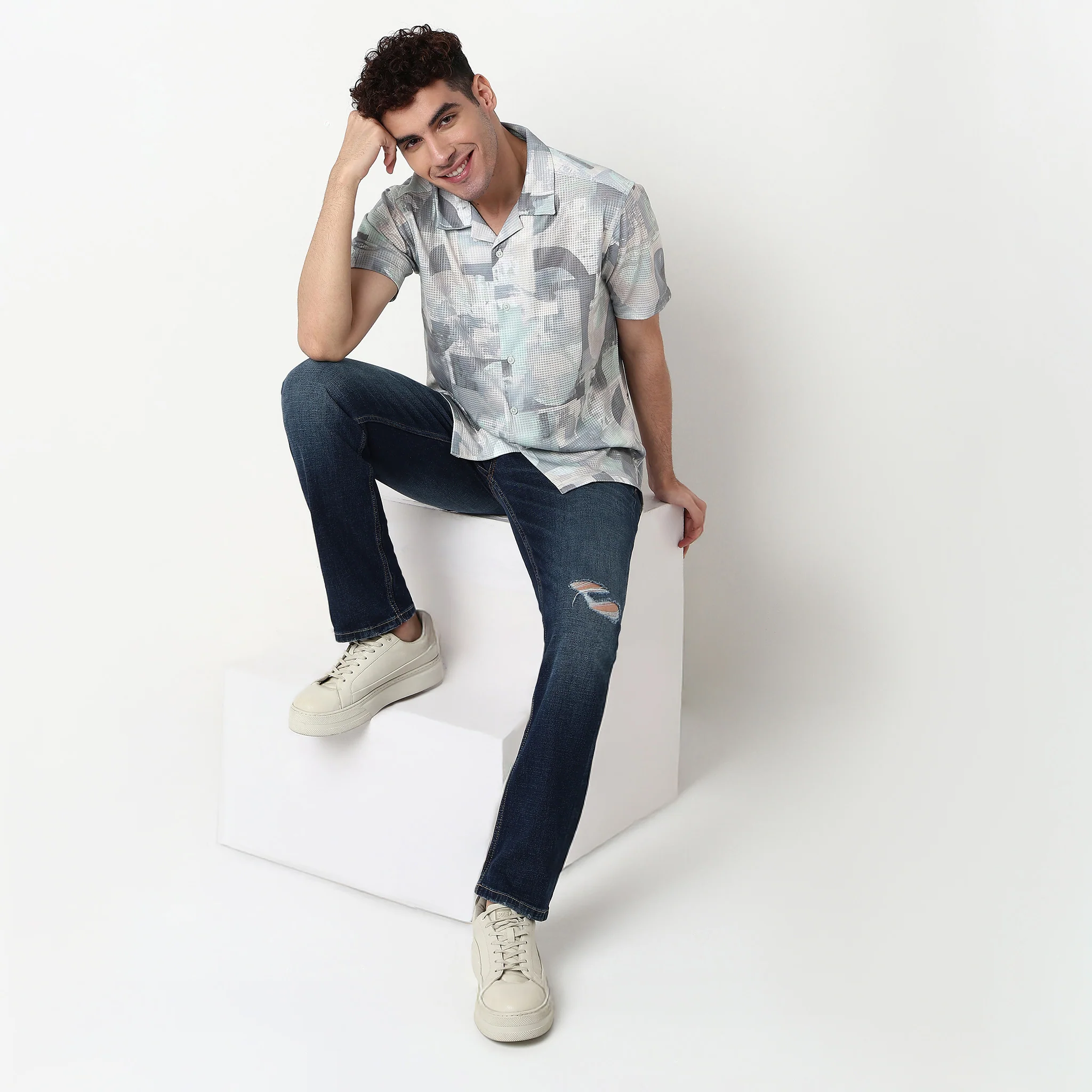 Knitted Cotton Printed Shirt - Image 6