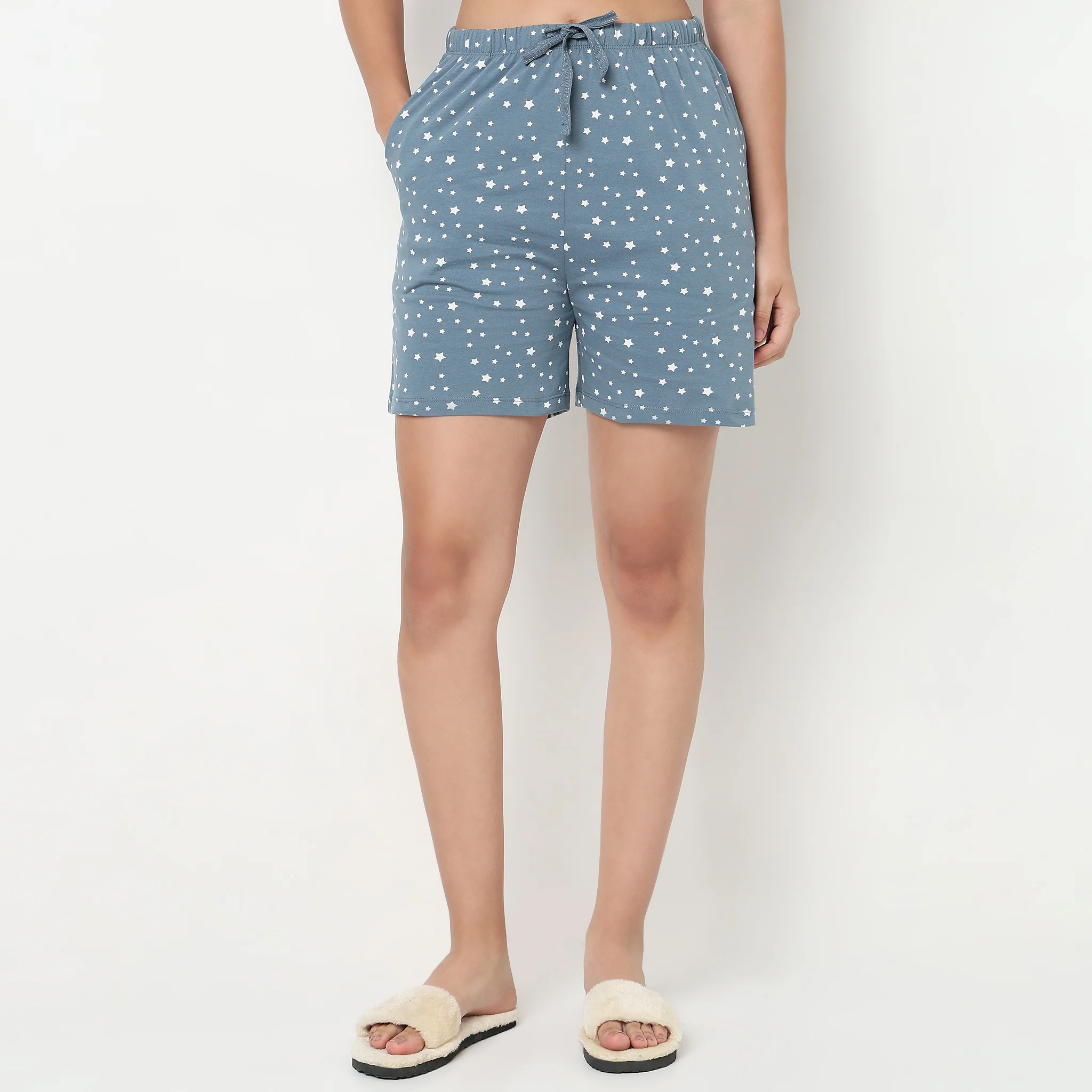 Cotton Printed Sleepwear Shorts - Image 2