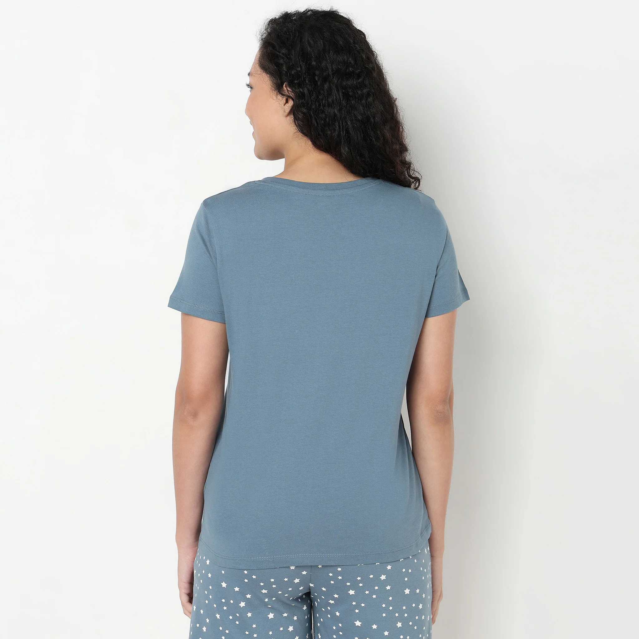 Cotton Printed Sleepwear T-Shirt - Image 3
