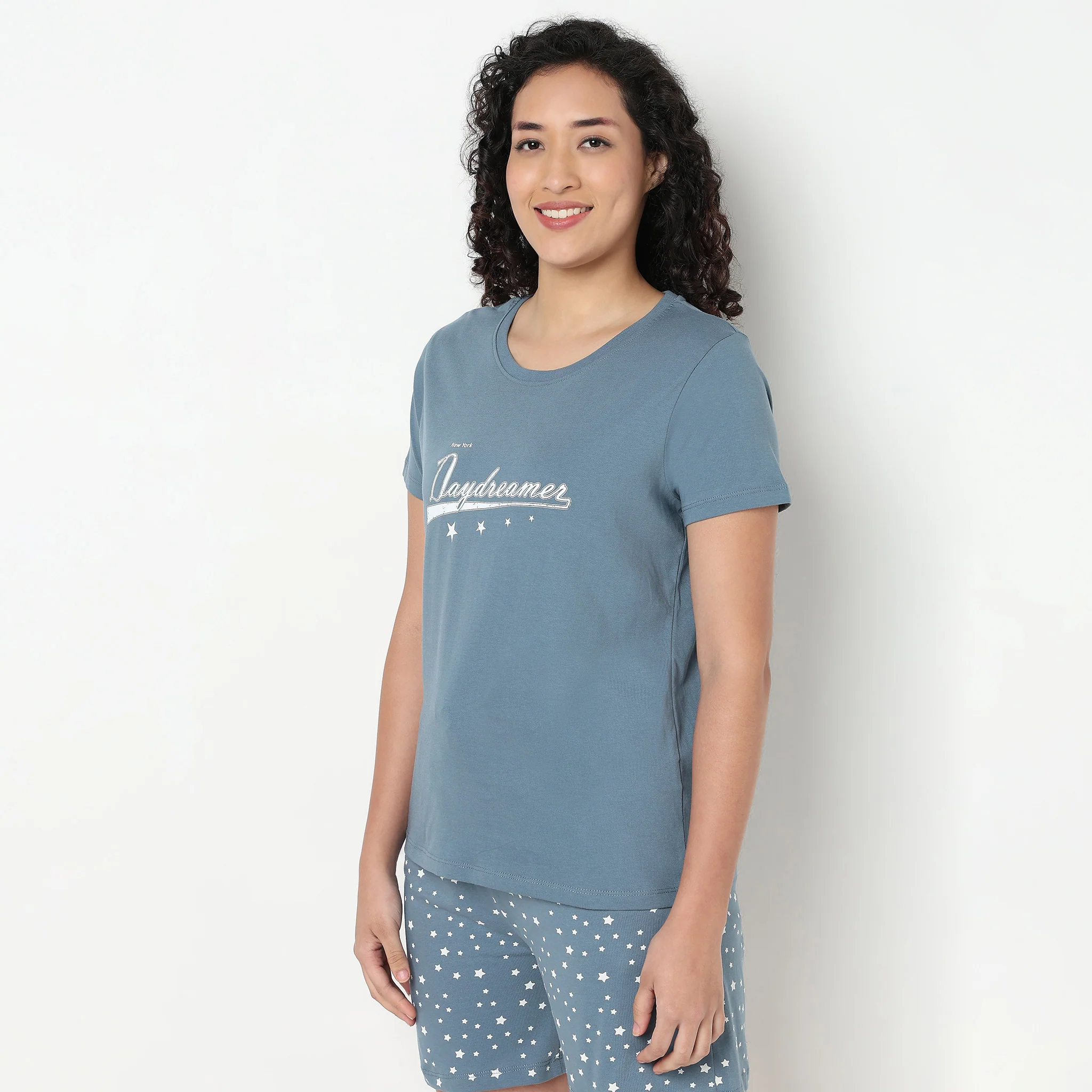 Cotton Printed Sleepwear T-Shirt - Image 5