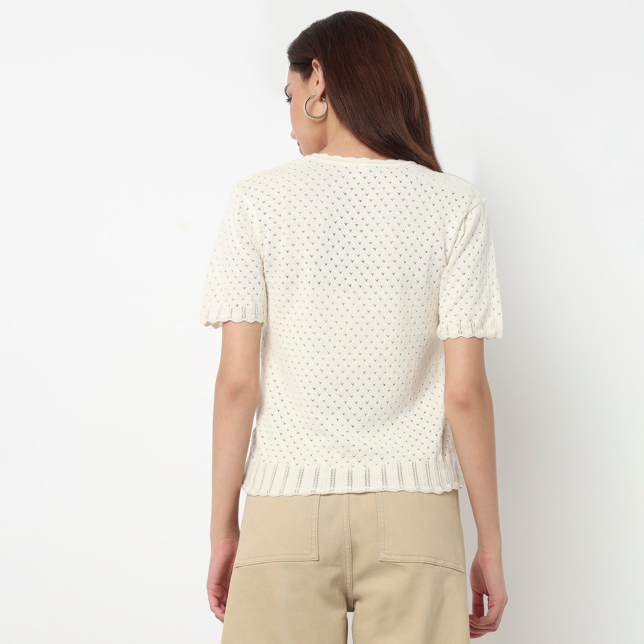 Cotton Flat Knit Top - Image 3