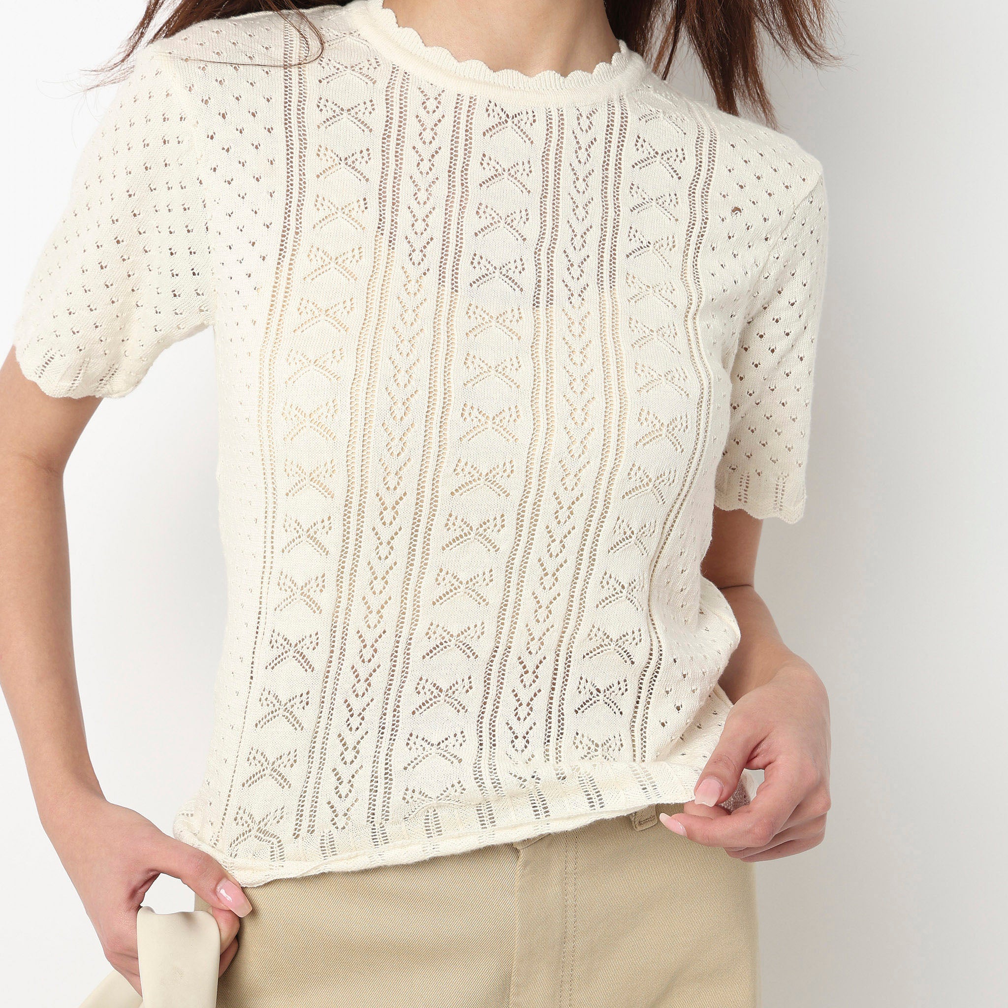 Cotton Flat Knit Top - Image 4