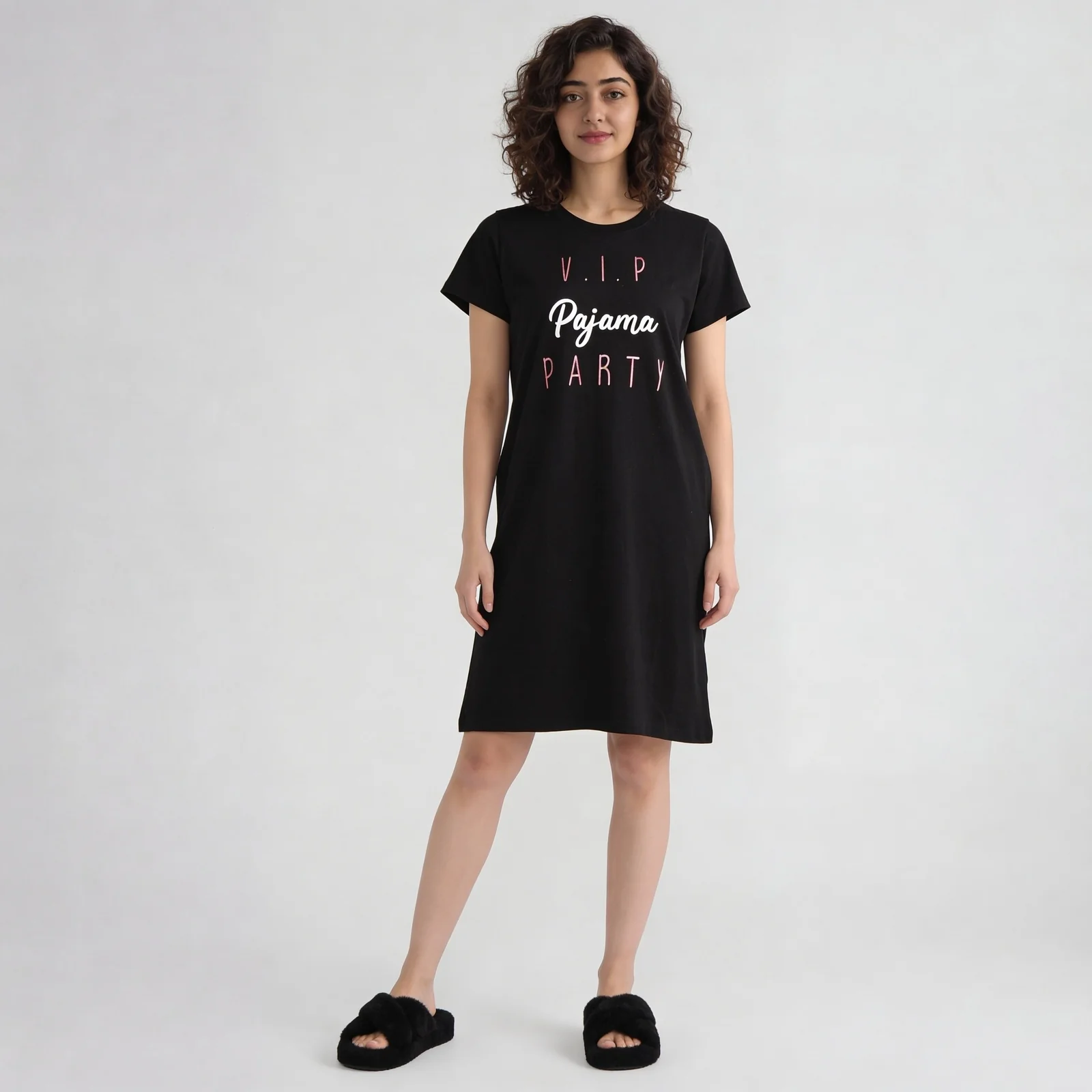Cotton Graphic Short Gown - Image 2