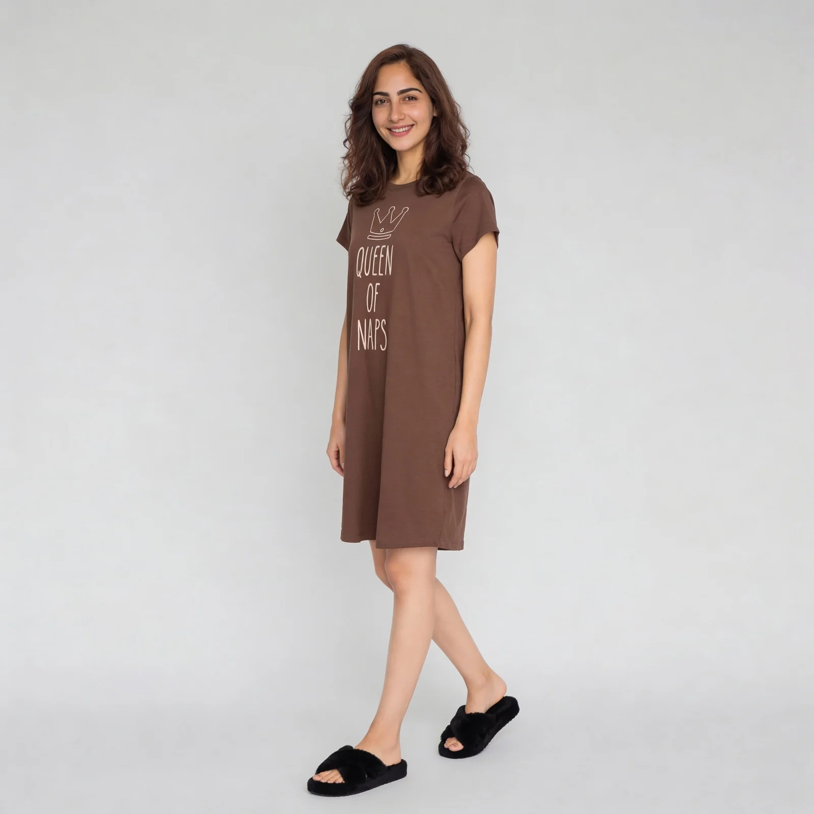 Cotton Graphic Short Gown - Image 5