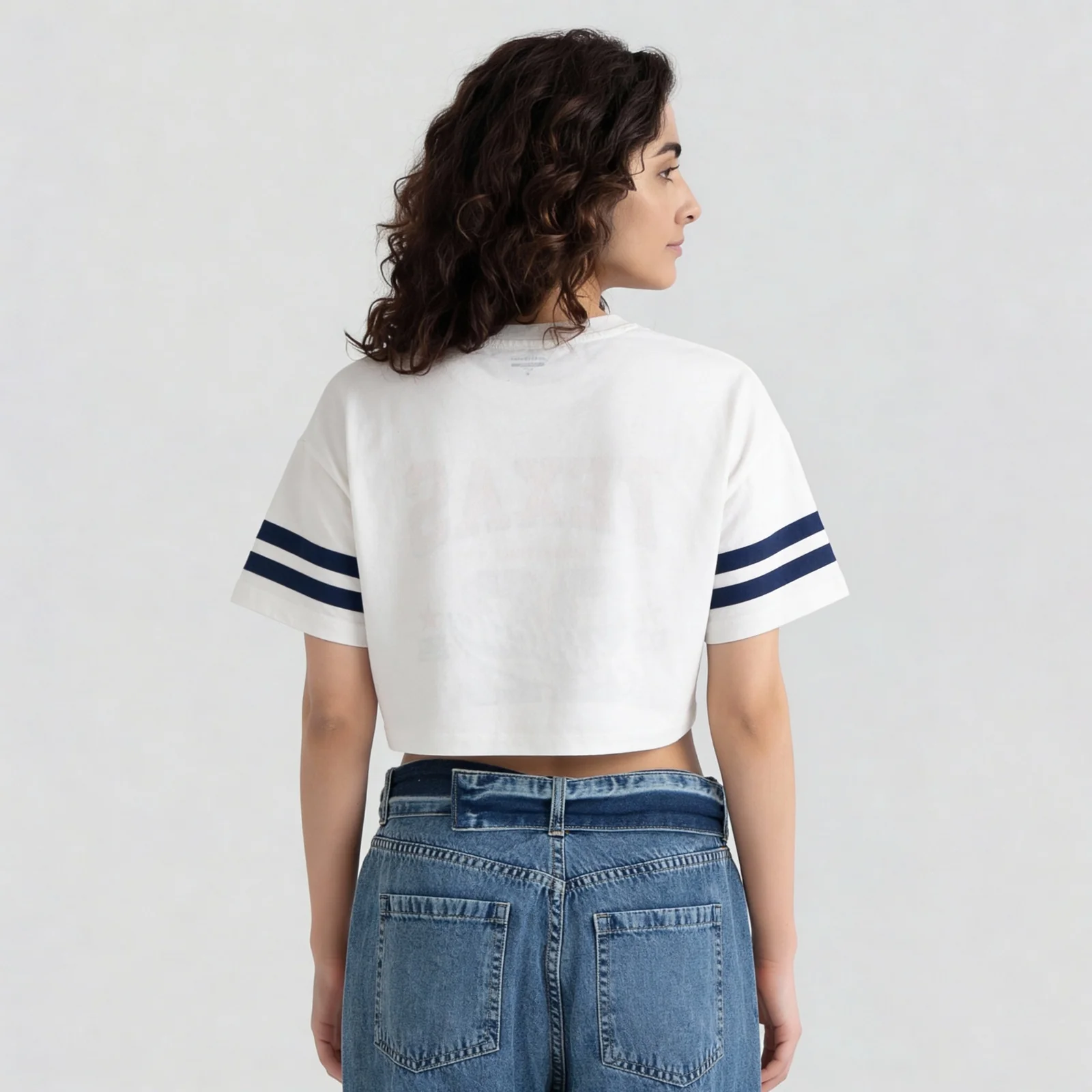 Cotton Graphic Boxy Fit Crop T-Shirt - Image 3