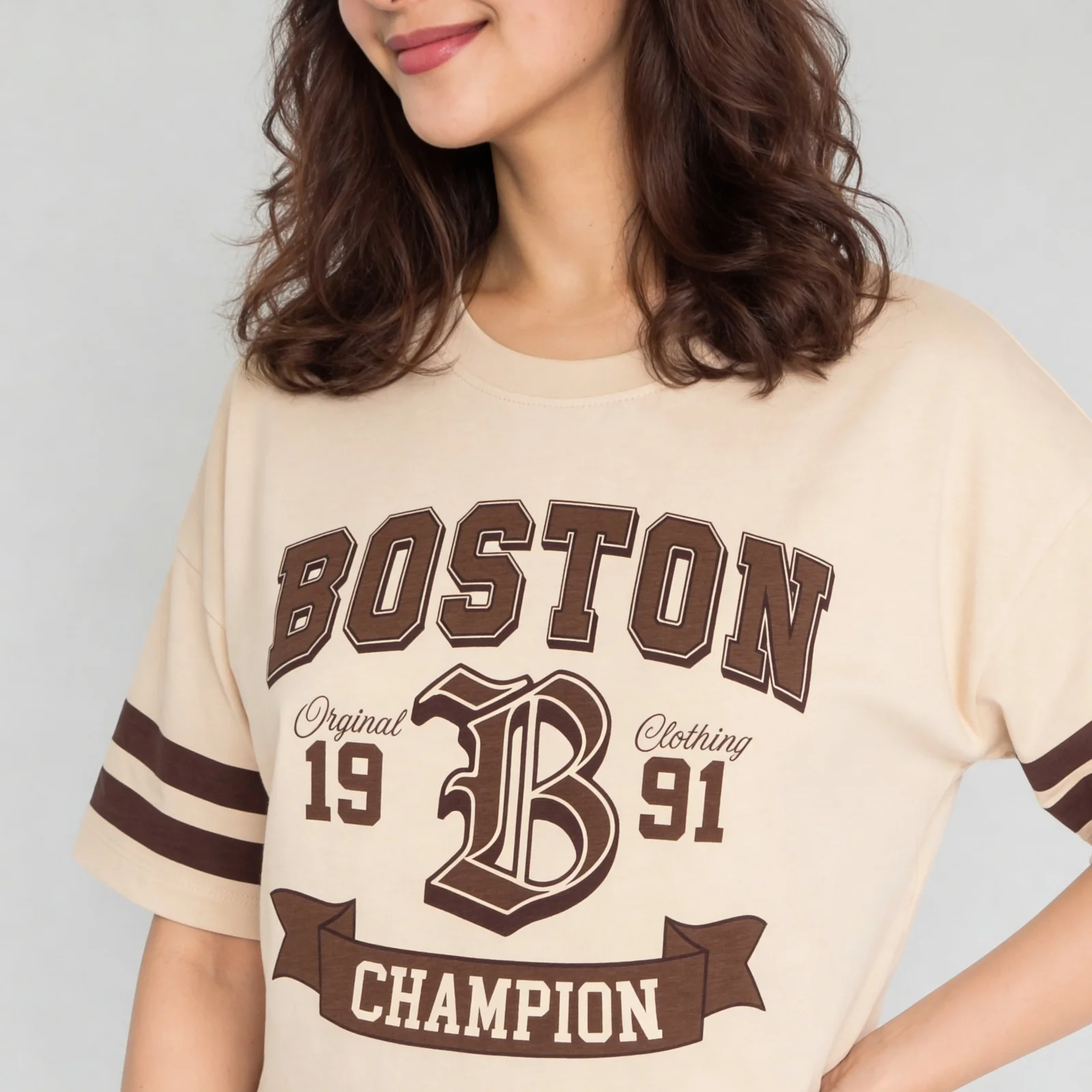 Cotton Graphic Boxy Fit Crop T-Shirt - Image 4