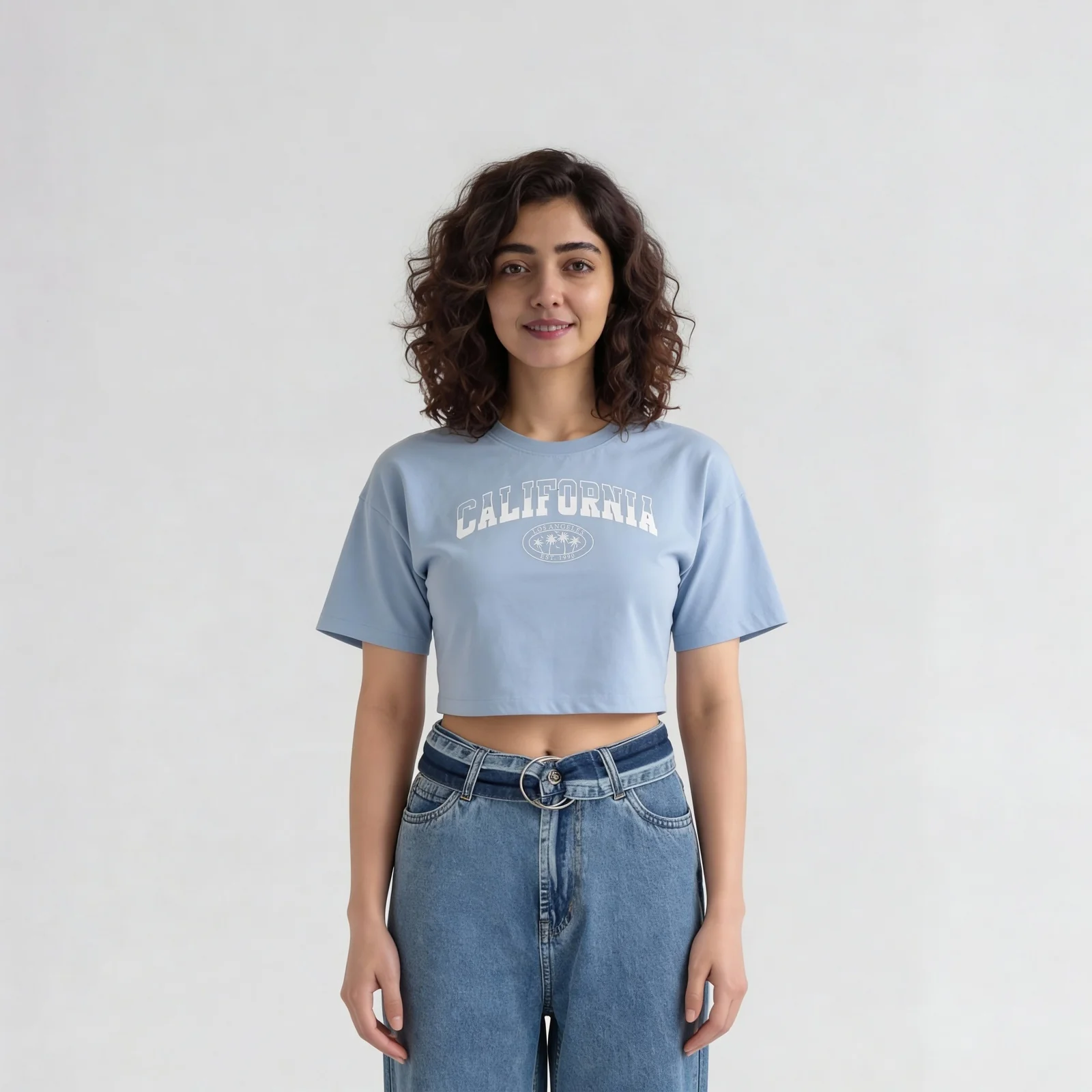 Cotton Graphic Boxy Fit Crop T-Shirt - Image 2