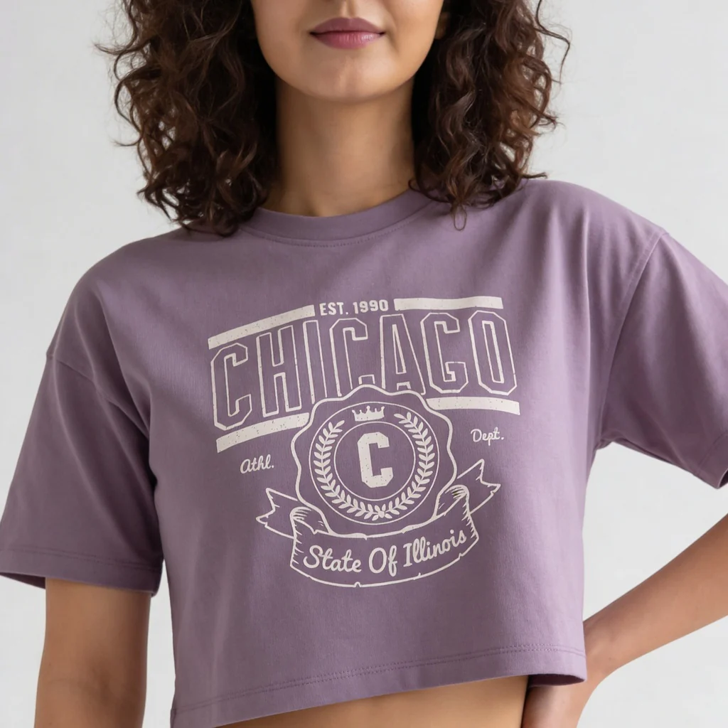 Cotton Graphic Crew Neck Boxy T-Shirt - Image 4