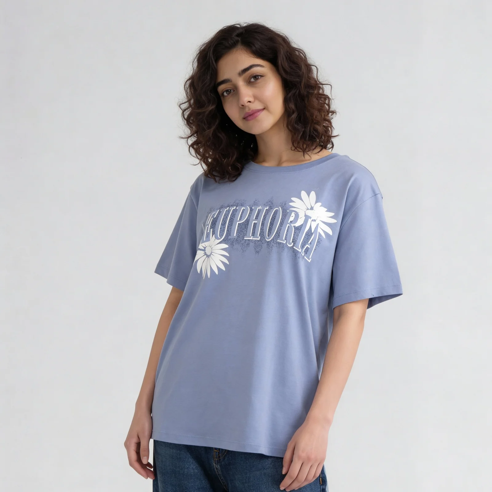 Cotton Graphic Crew Neck Oversize T-Shirt - Image 5