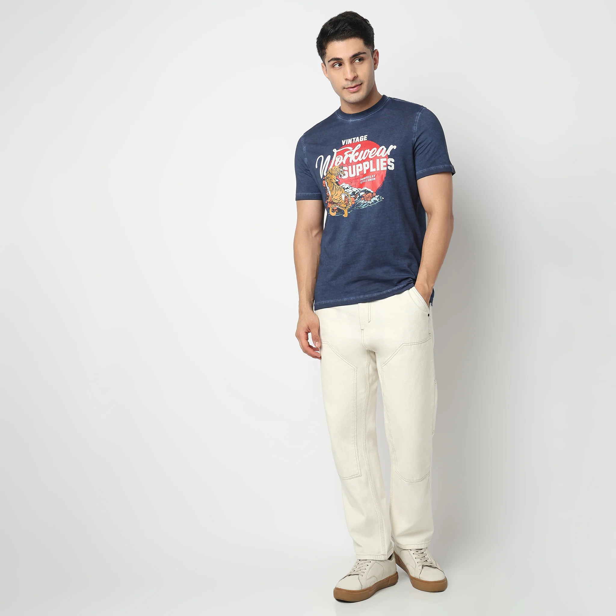 Cotton Graphic Crew Neck T-Shirt - Image 2