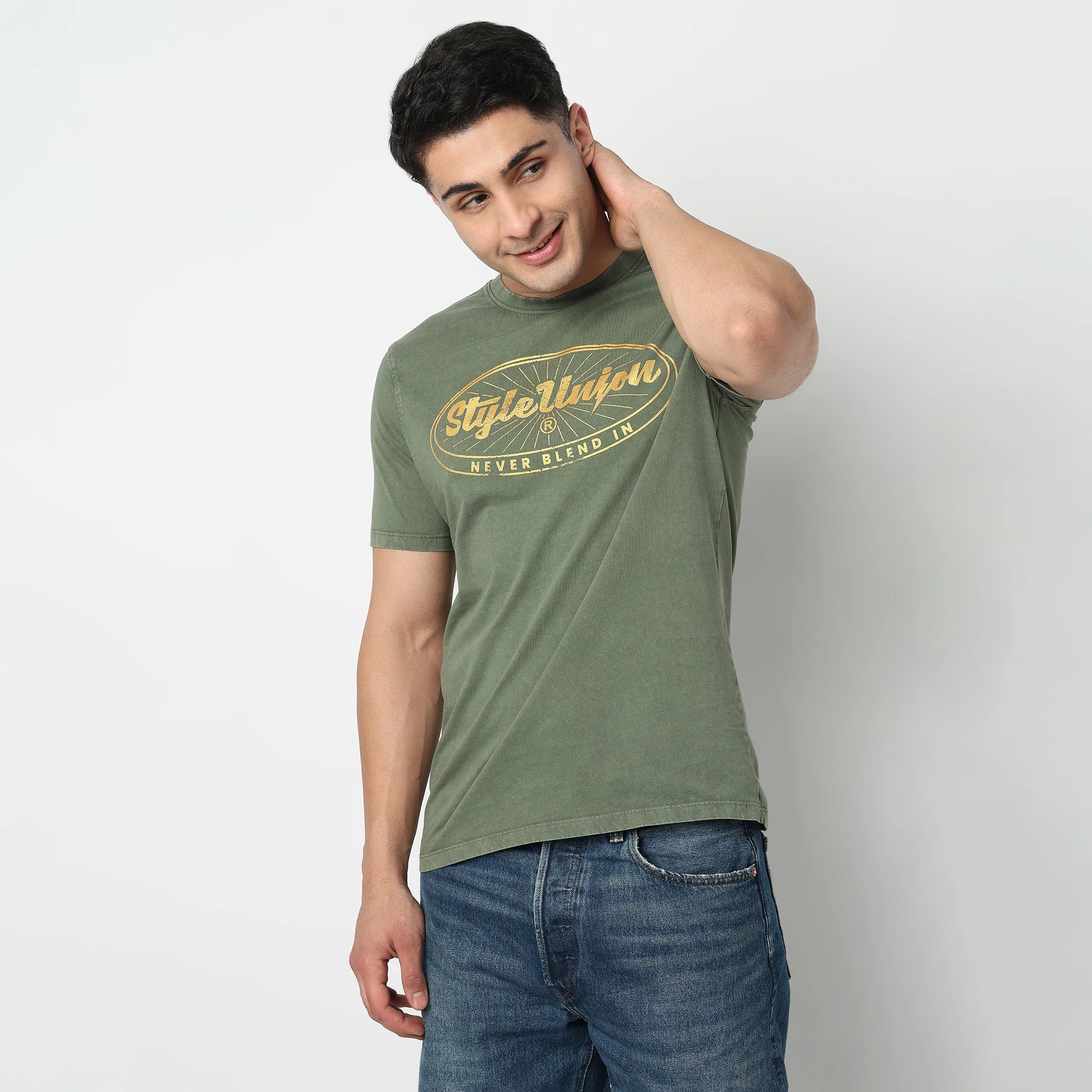 Cotton Graphic Crew Neck T-Shirt - Image 2