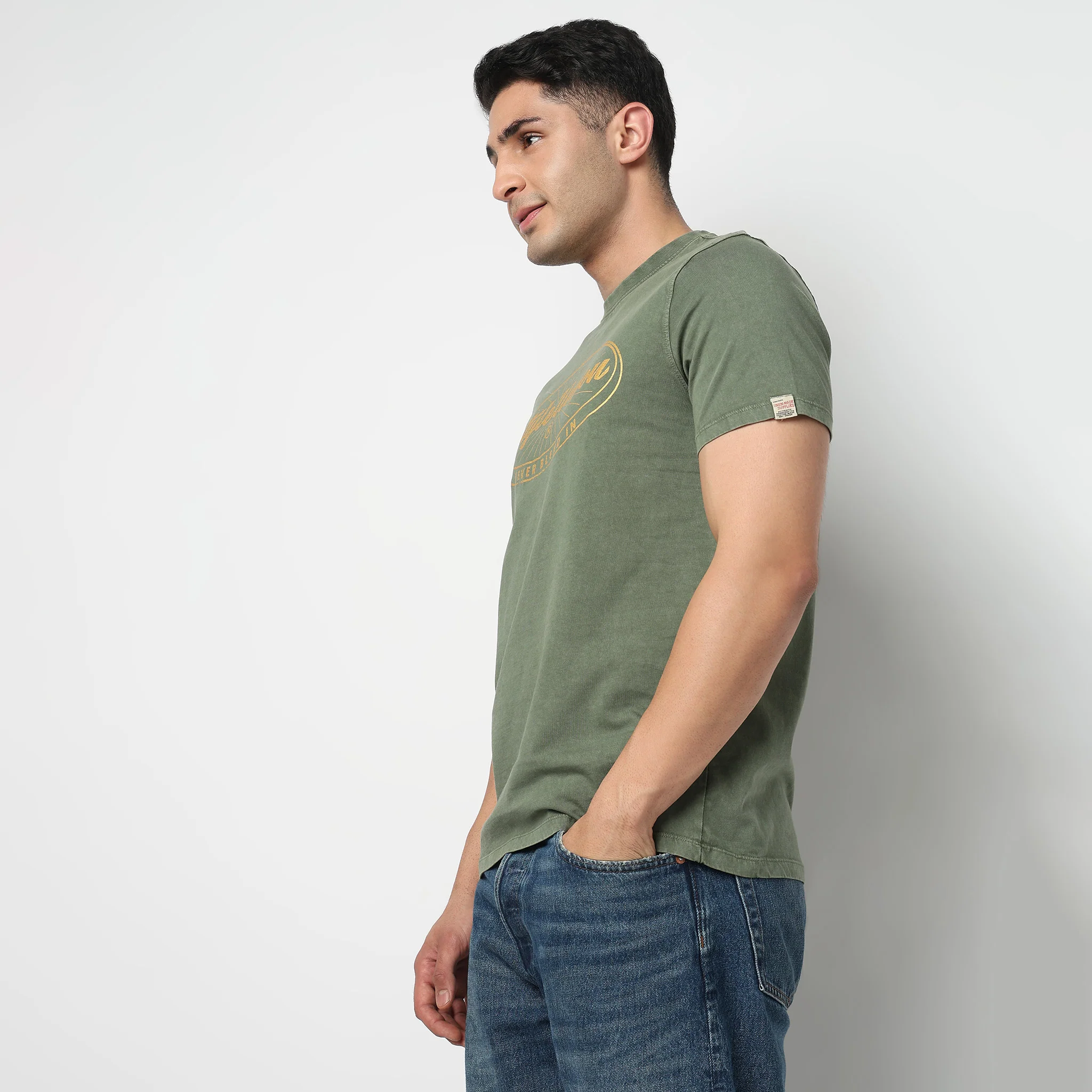 Cotton Graphic Crew Neck T-Shirt - Image 5