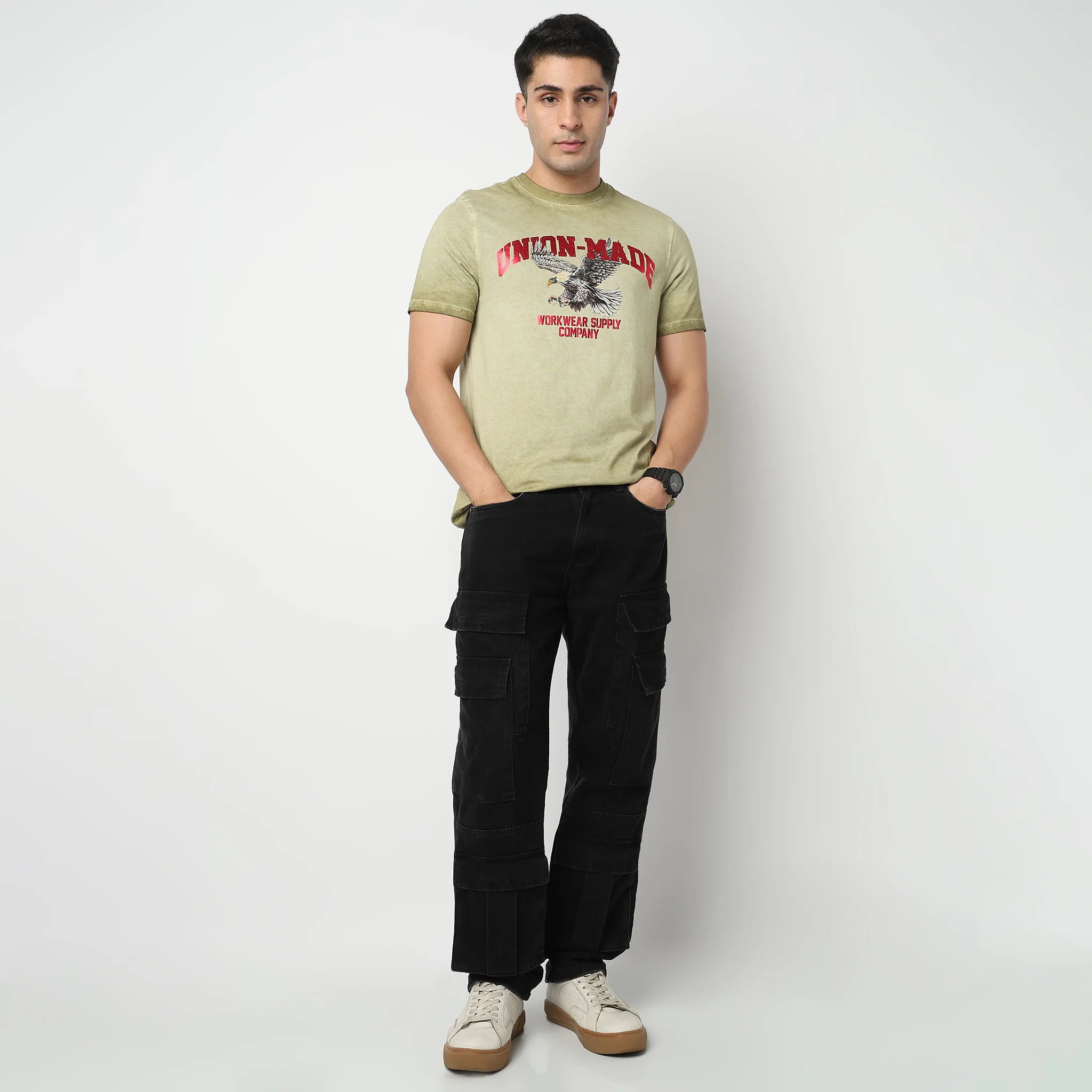 Cotton Graphic Crew Neck T-Shirt