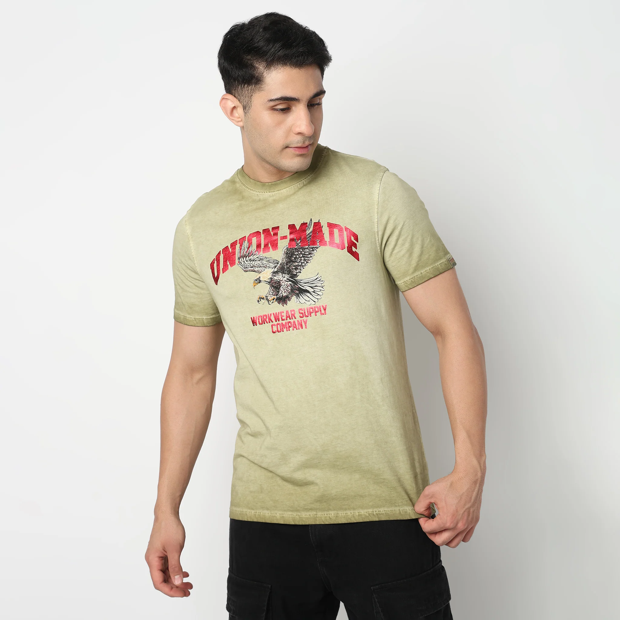 Cotton Graphic Crew Neck T-Shirt - Image 2