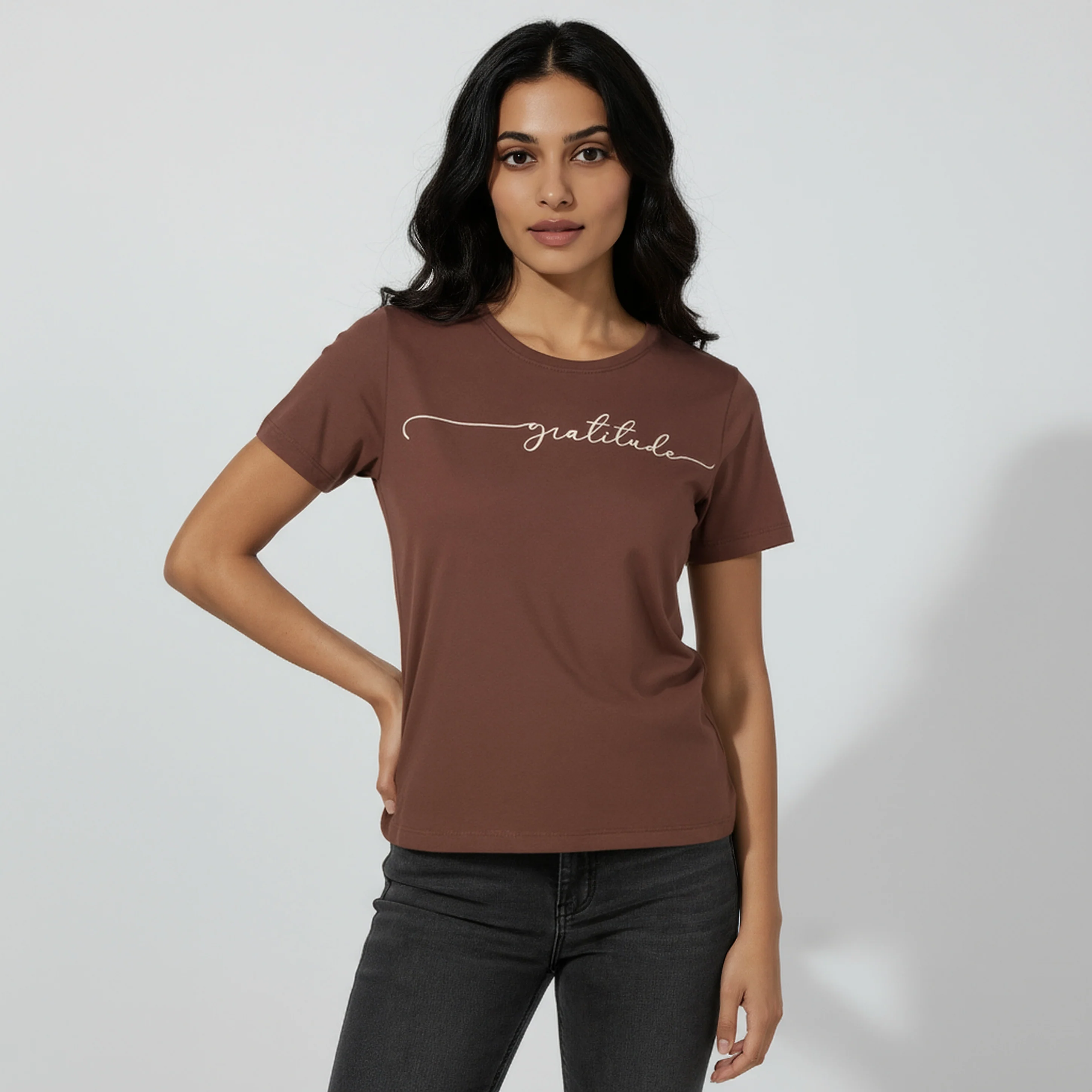 Cotton Graphic Crew Neck T-Shirt - Image 2