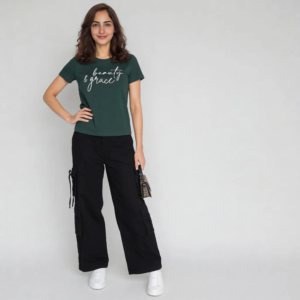 Cotton Graphic Crew Neck T-Shirt