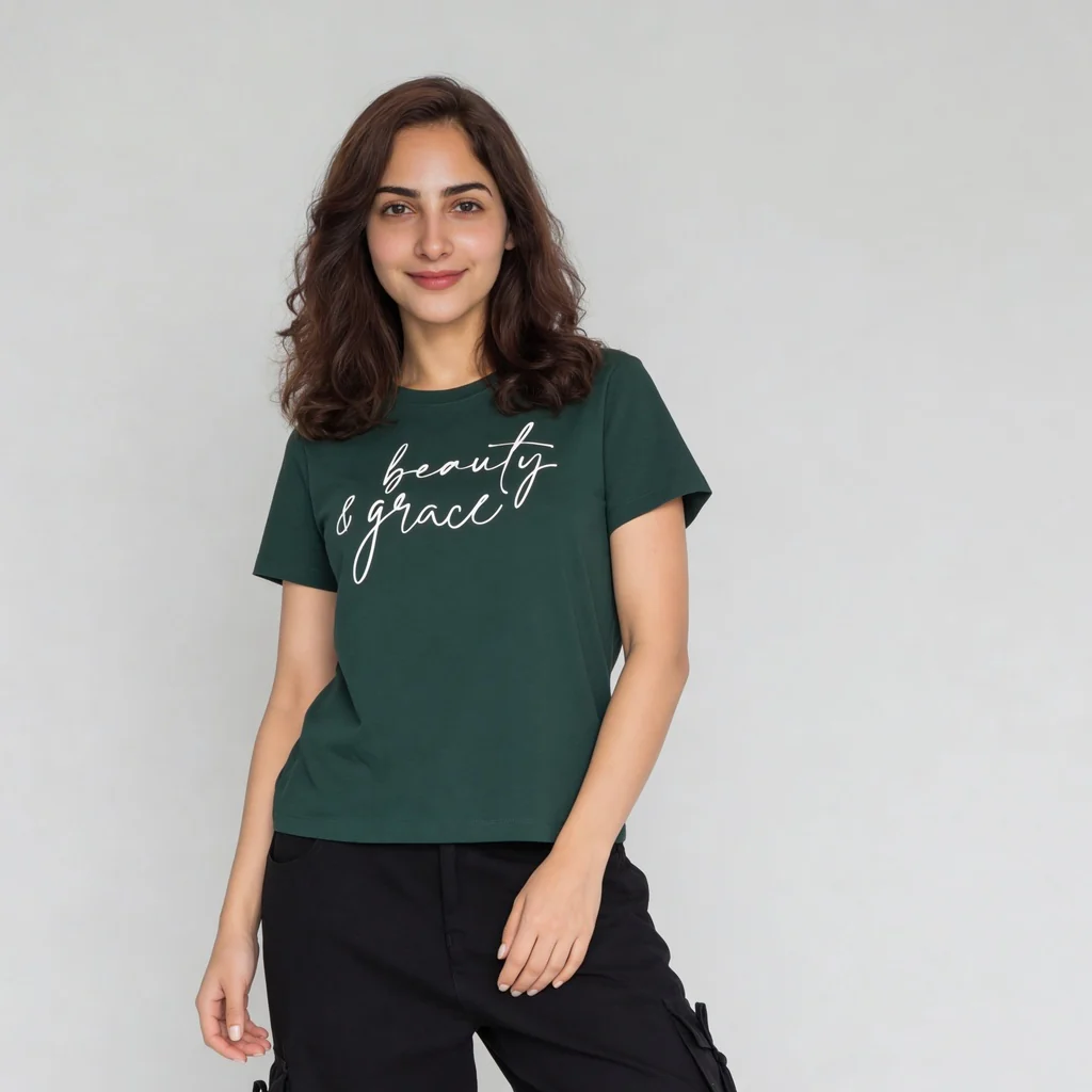 Cotton Graphic Crew Neck T-Shirt - Image 2