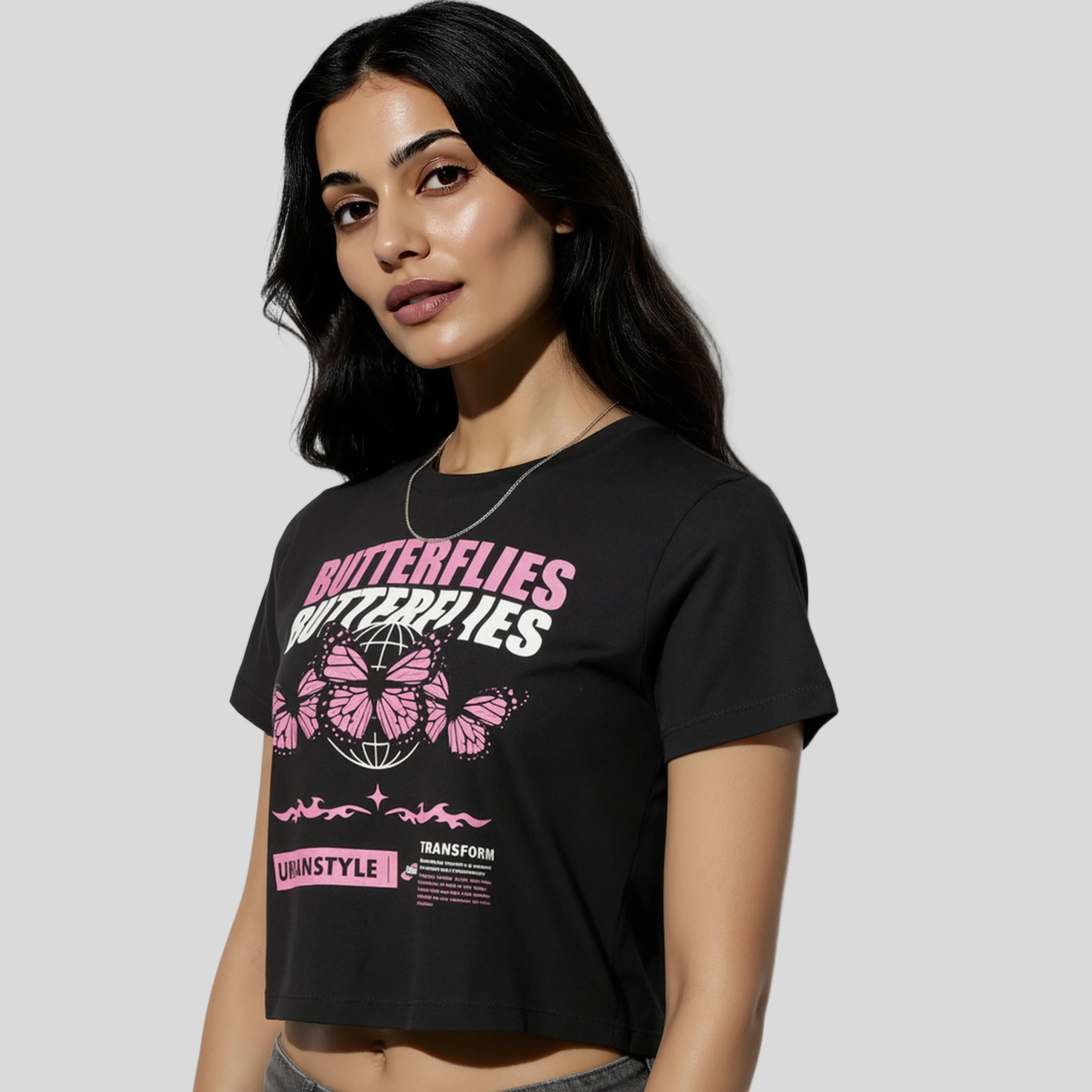 Cotton Graphic Crop T-Shirt - Image 5
