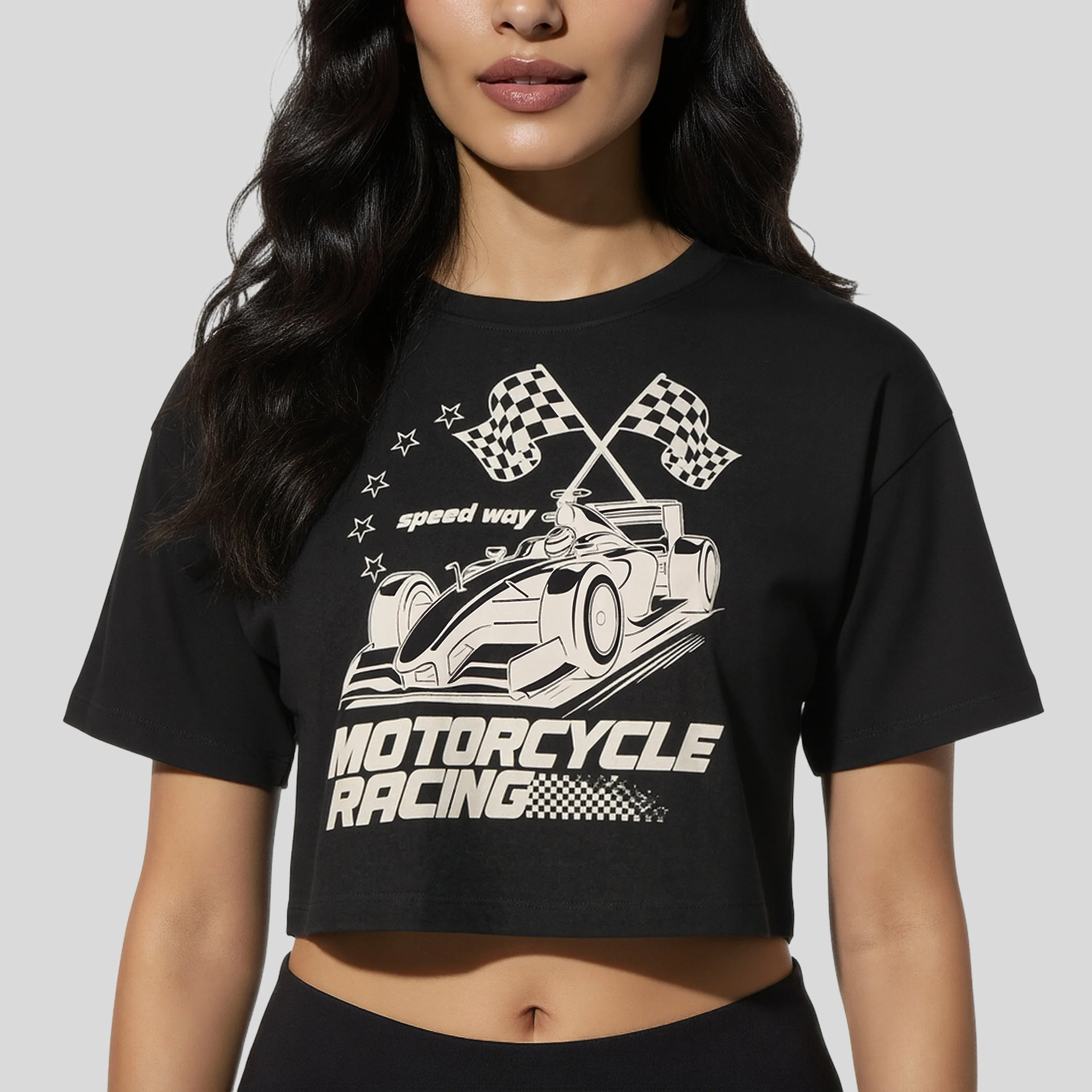Cotton Graphic Crop T-Shirt - Image 4
