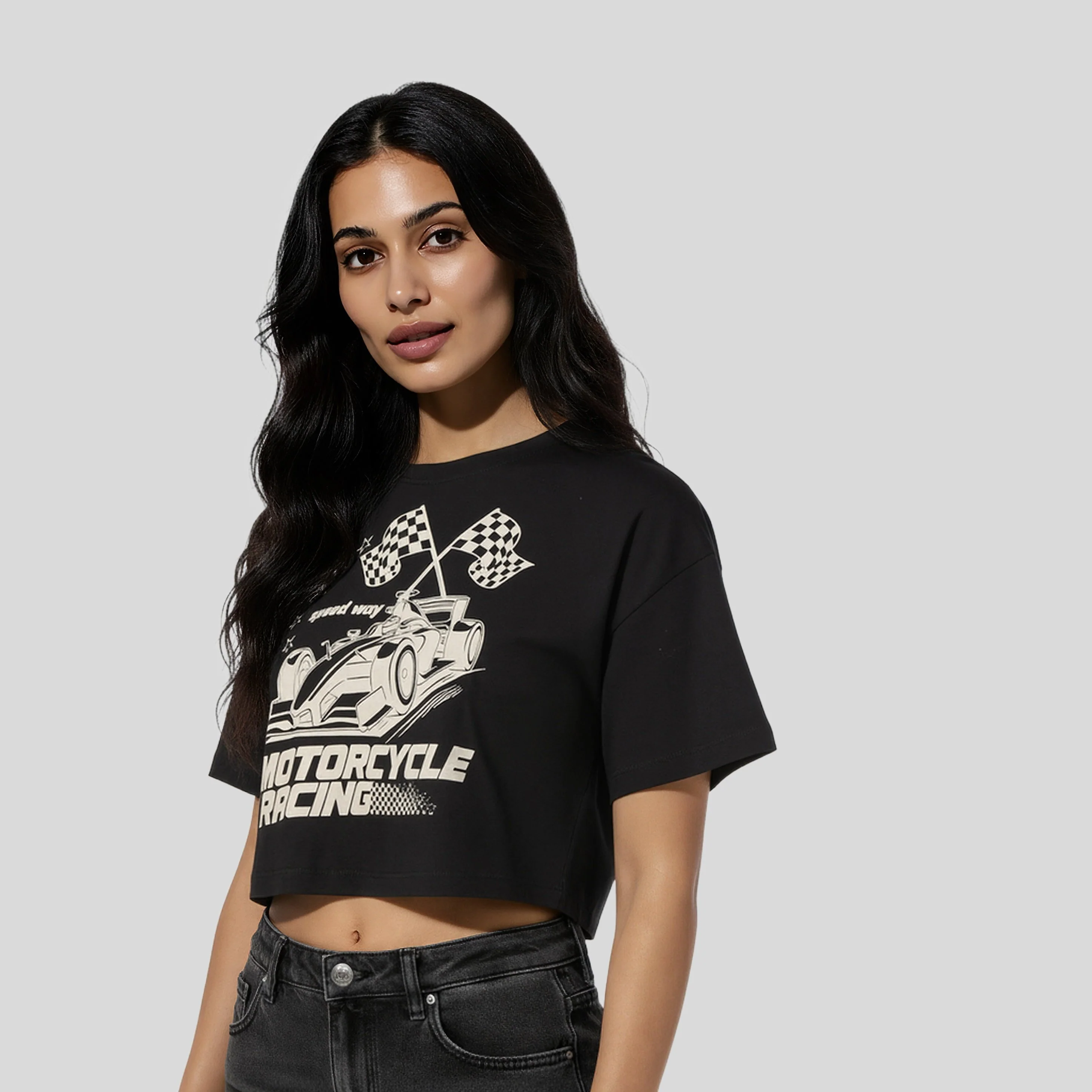 Cotton Graphic Crop T-Shirt - Image 5