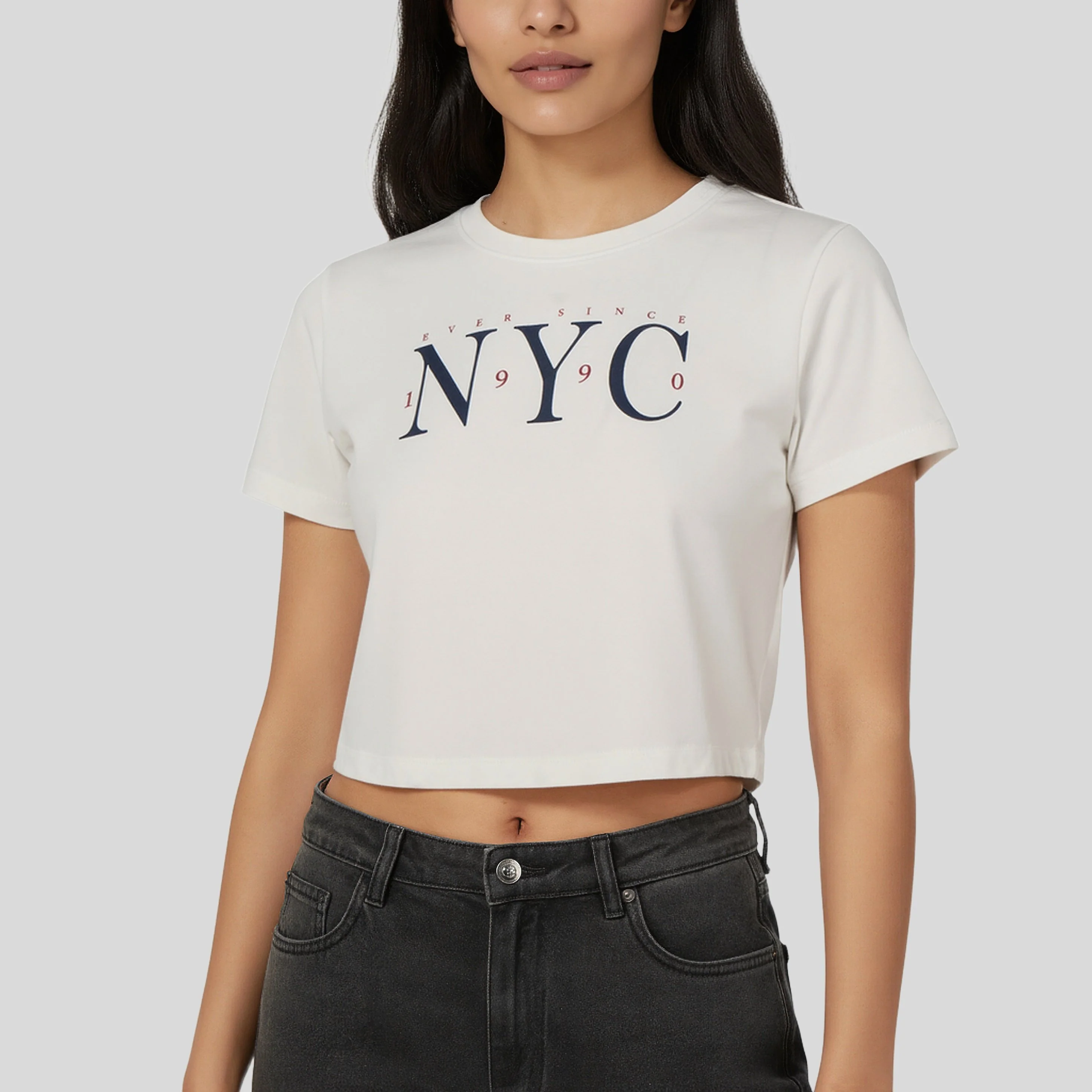 Cotton Graphic Crop T-Shirt - Image 4