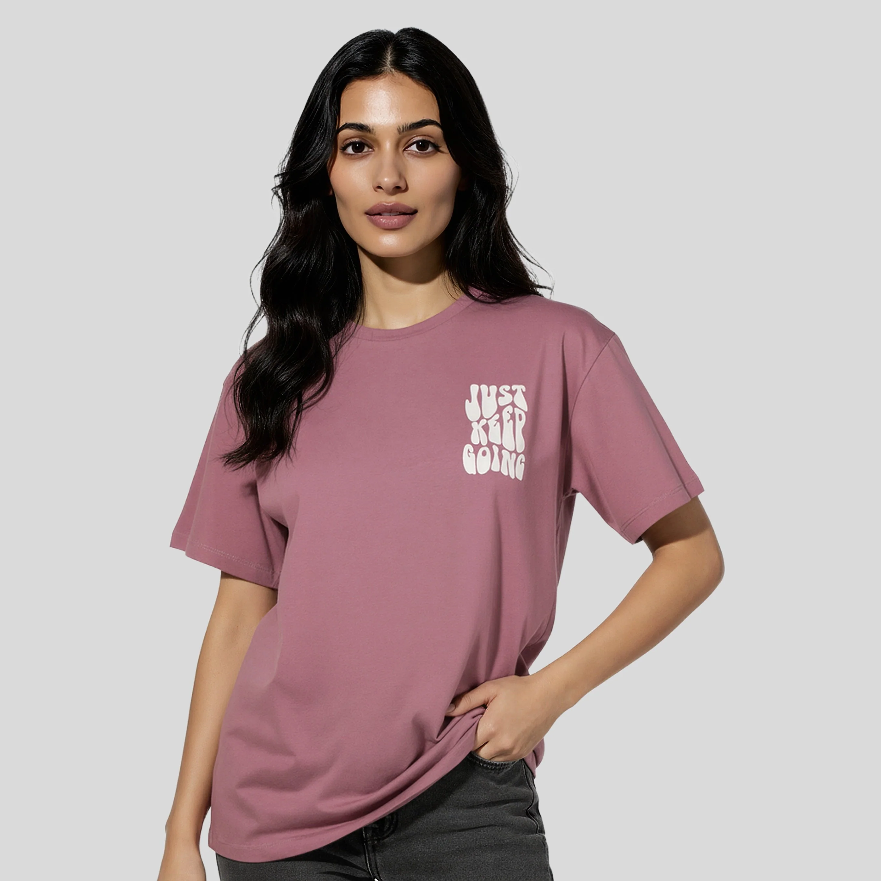 Cotton Graphic Longline Oversize T-Shirt - Image 2
