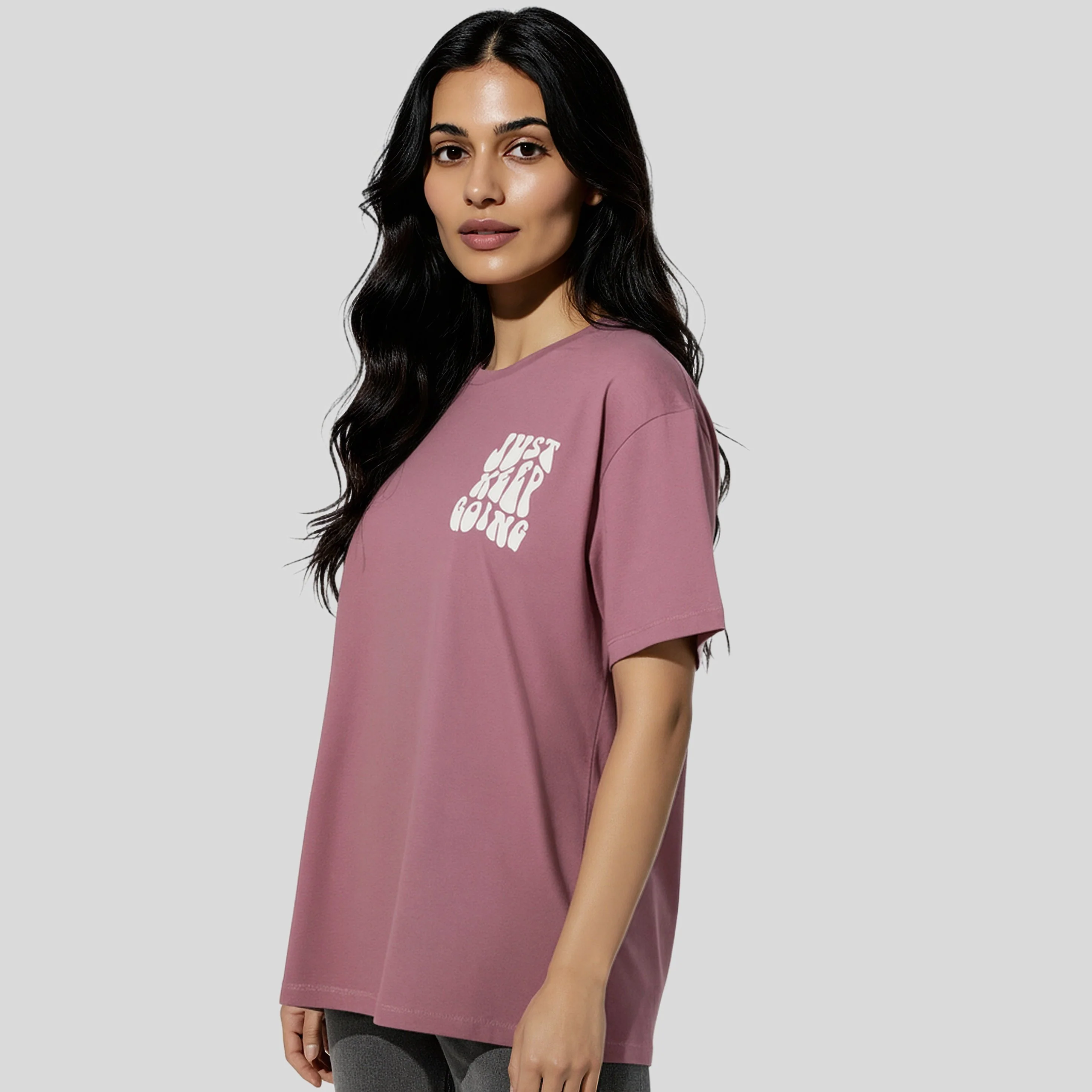 Cotton Graphic Longline Oversize T-Shirt - Image 5
